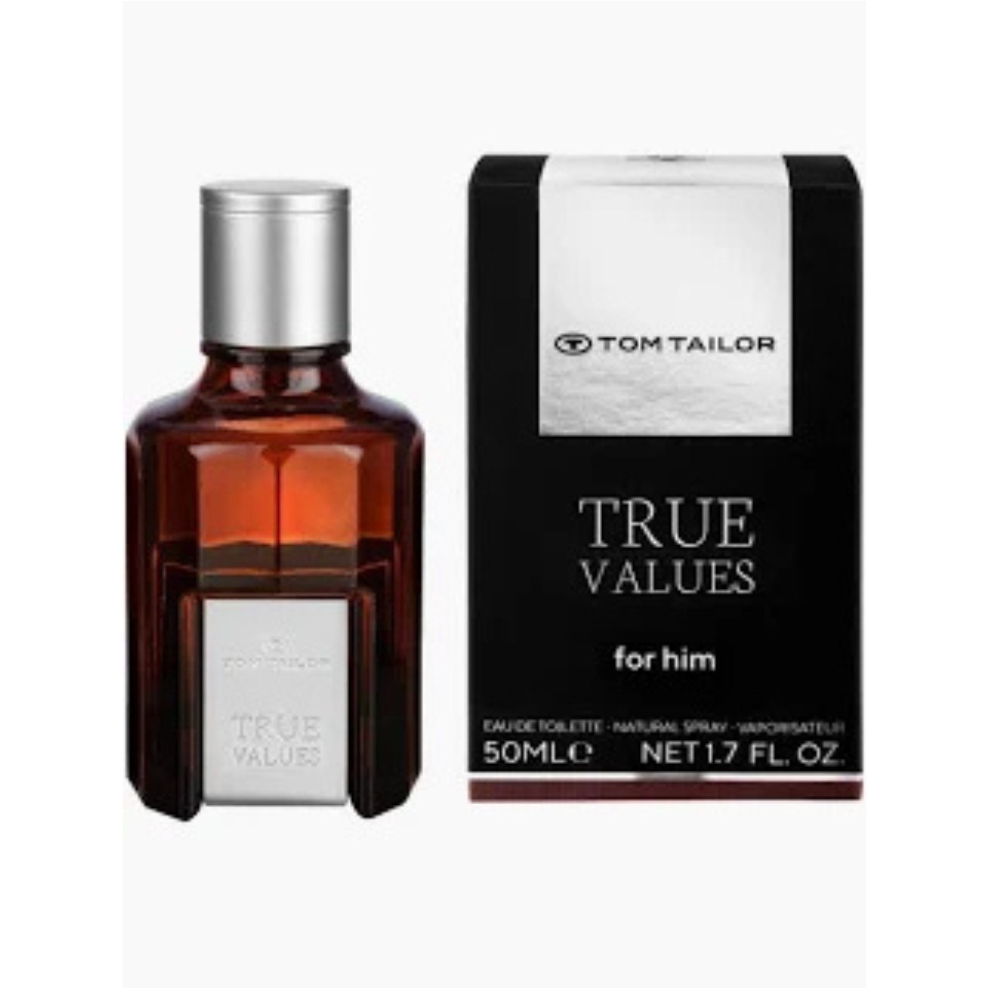TOM TAILOR Duft-Set True Values For Him Eau de Toilette Doppelpack 2 × 50 ml, 2-tlg., Doppelpack mit 2 × 50 ml für Alltag und Reisen