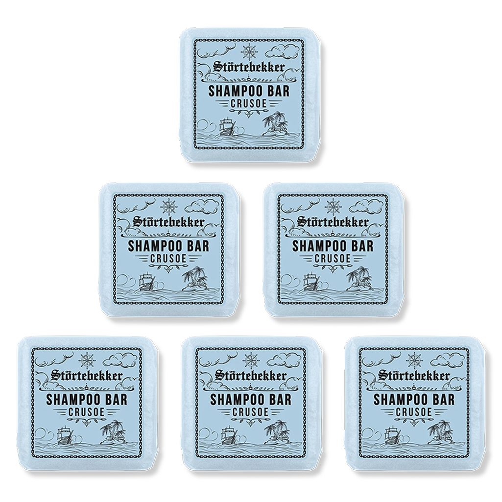 Störtebekker Festes Haarshampoo Crusoe - vegan, handgefertigt, natürlich, 3-tlg.