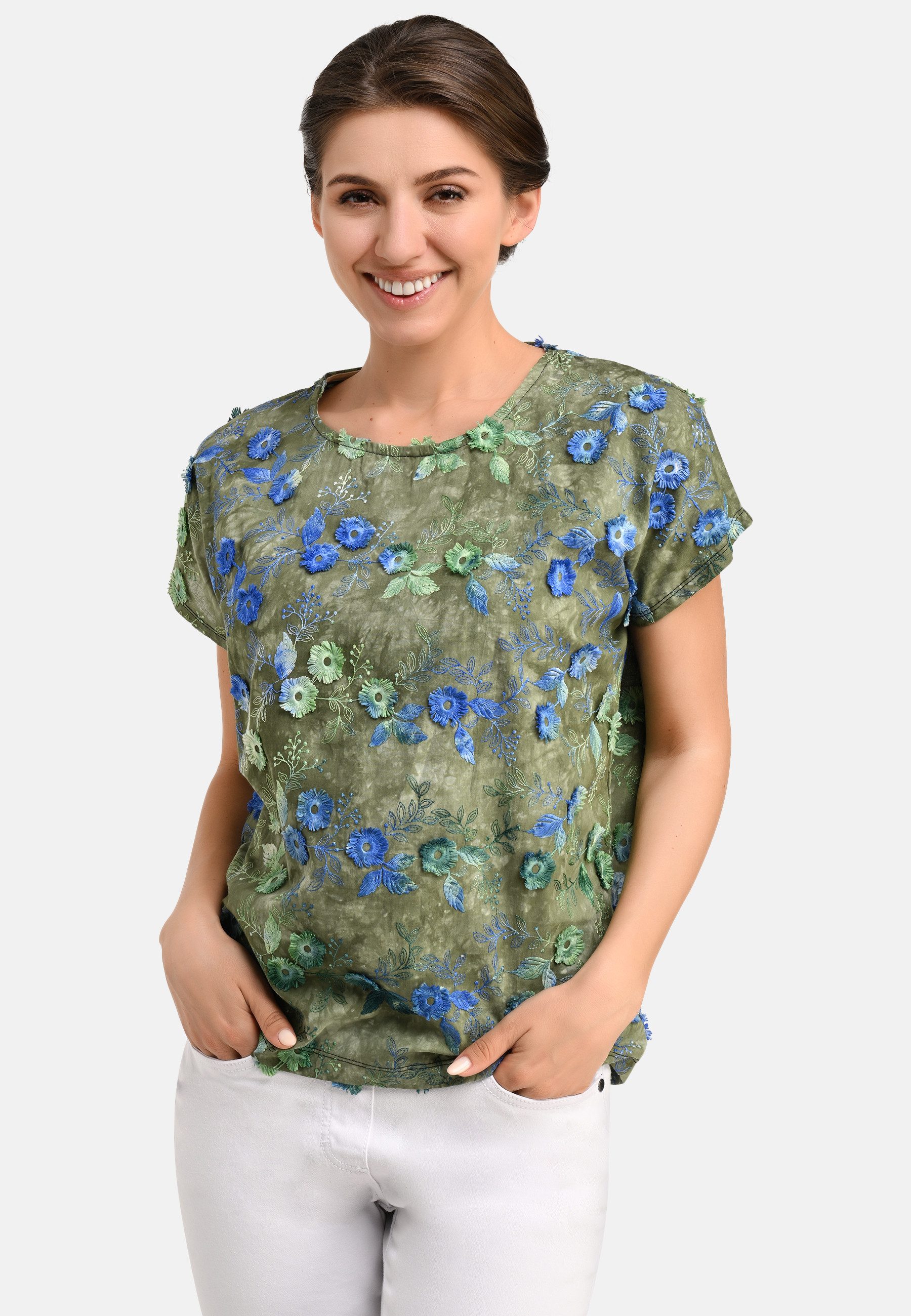 BICALLA T-Shirt Blusen-Shirt mit Stickerei in günstig online kaufen
