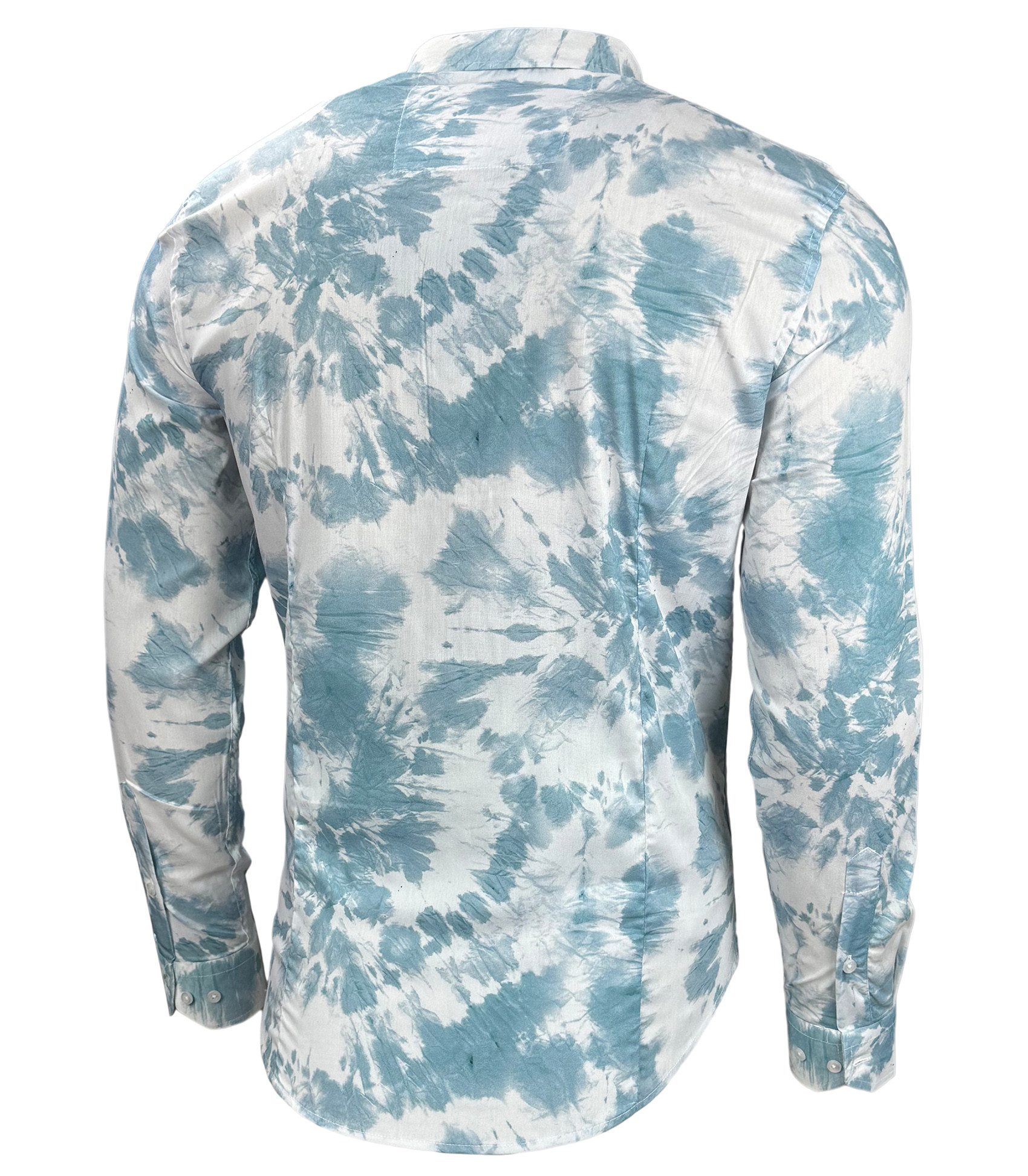 Baxboy Langarmhemd Baxboy Herren Geblümt Langarm Freizeithemd Hawaiihemd Batik B-448