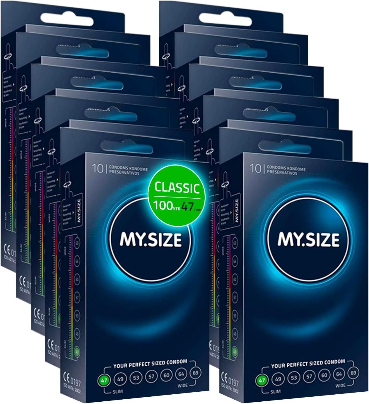 MY.SIZE Kondome individuelle Größe 47-69mm, MY.SIZE Kondome, transparentes Naturkautschuklatex