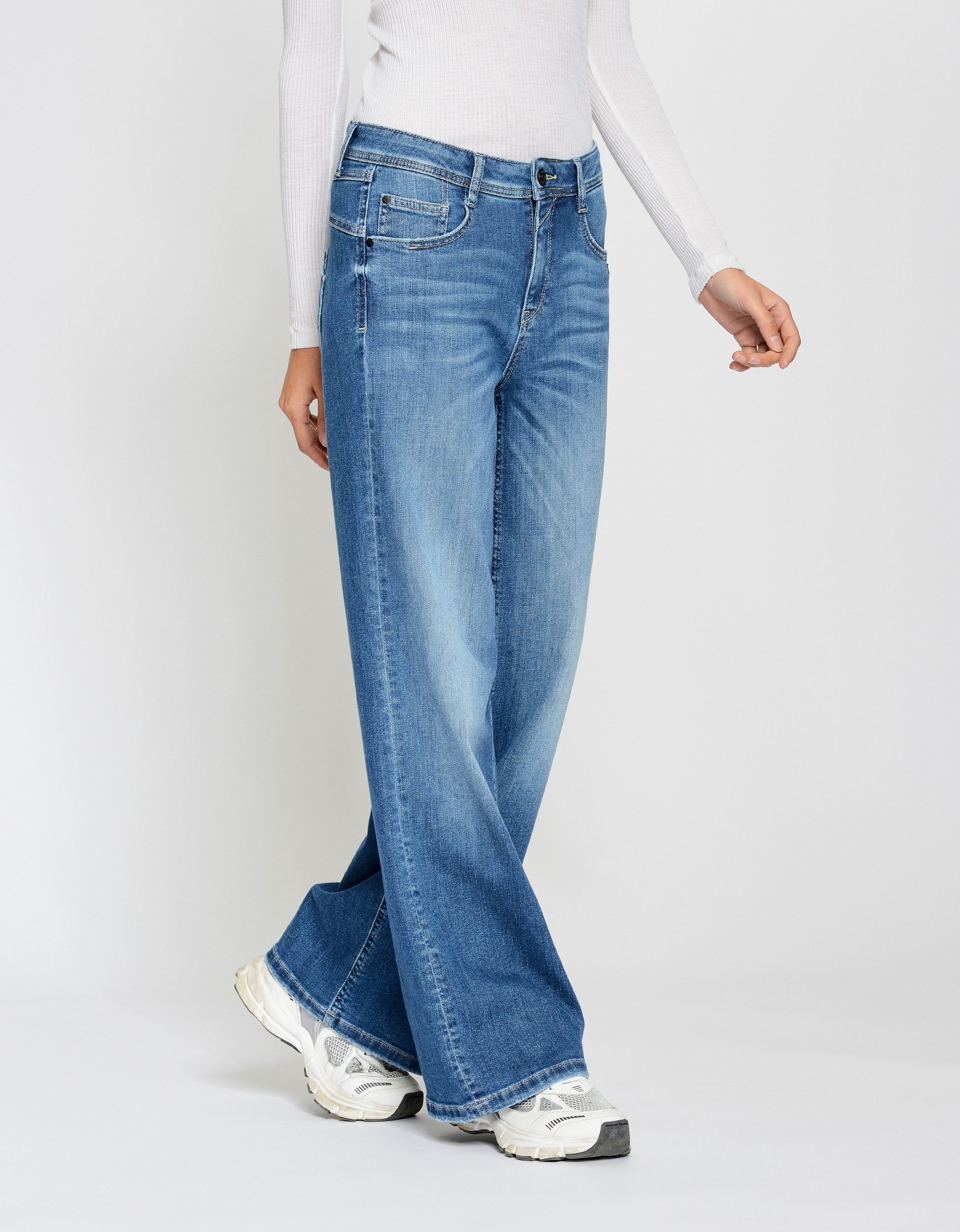 GANG 5-Pocket-Jeans 94AMELIE WIDE breeze wash günstig online kaufen