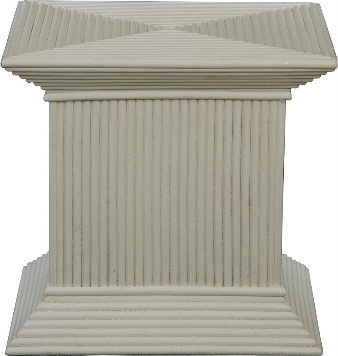 Thumbnail - Krines Home Blumenständer Blumensäule, Pflanzenständer aus echtem Rattan/Blumenhocker 30x50x50cm