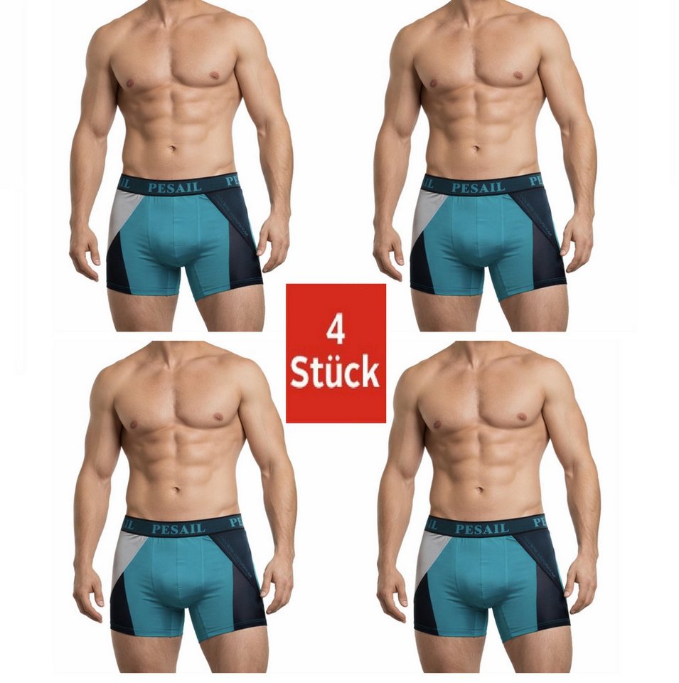 DDOnlineShop Boxershorts Herren 4er Pack – Baumwolle Stretch Unterwäsche (Spar-Set, 4er Pack) Premium Qualität GW55213