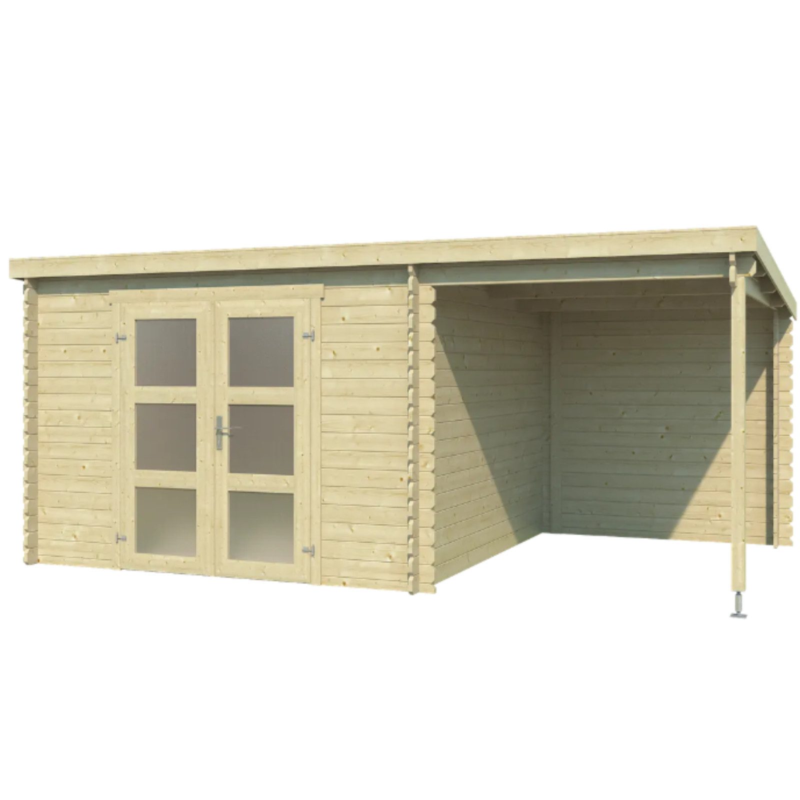 LASITA MAJA Gartenhaus Gartenhaus Blockbohlenhaus, Садовые сараи, Gartenhütte,Holzhaus, BxT: 501x319 cm, Wetterfest, langlebig und in elegantem Carbongrau behandelt