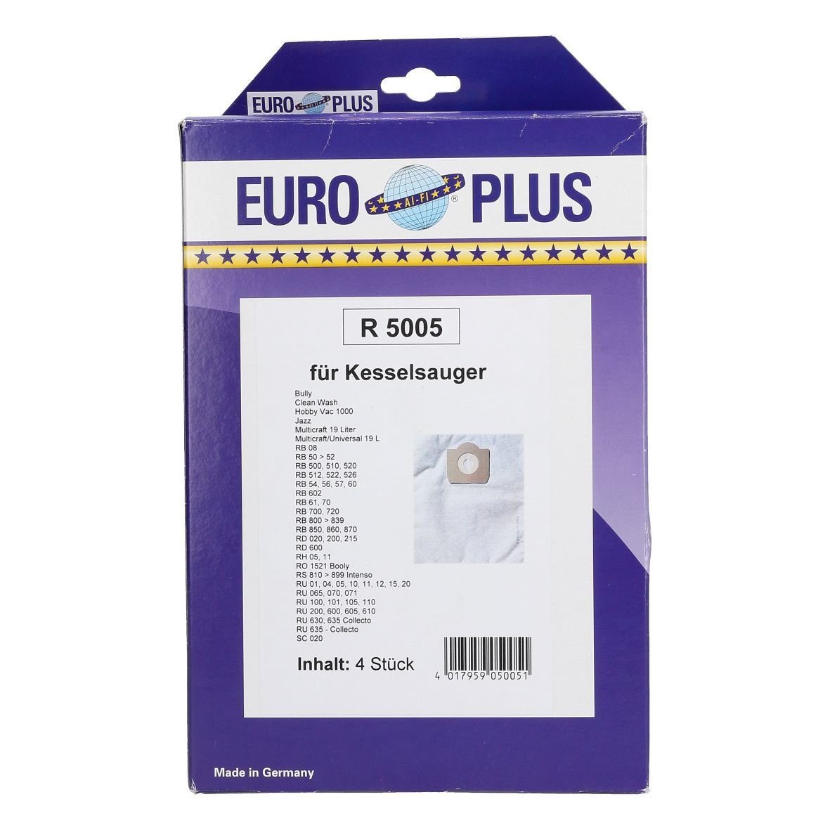 easyPART Staubsaugerbeutel wie EUROPLUS R5005 Filterbeutel Europlus R5005, Staubsauger
