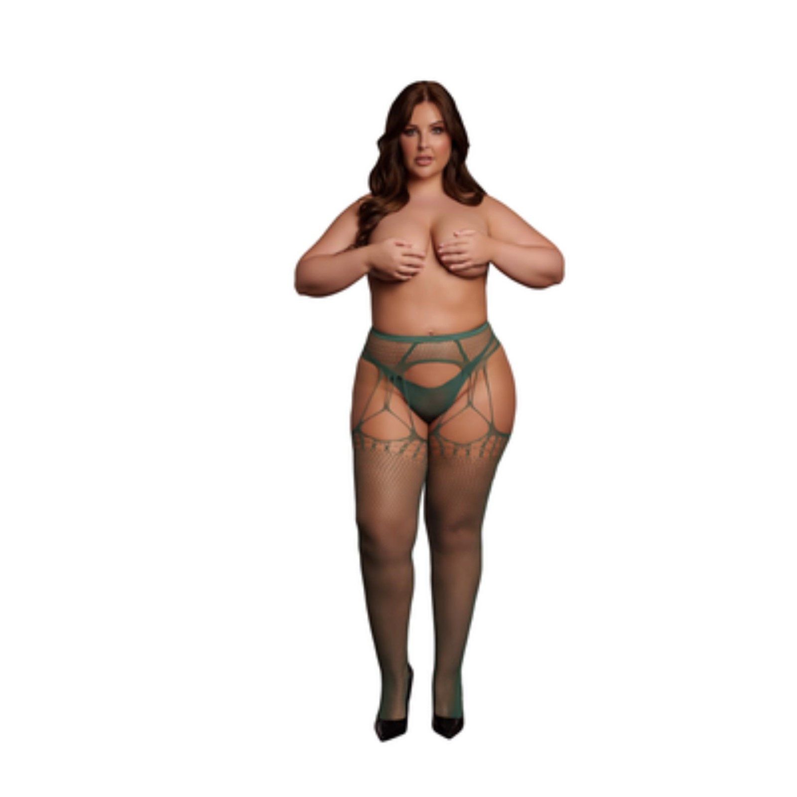 Le Desir Strumpfhose Le Désir by Shots - Shredded Suspender Pantyhose -