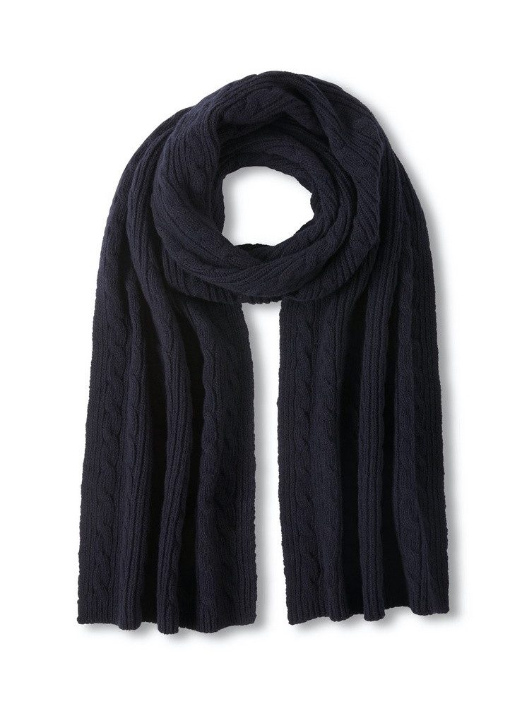 FALKE Schal Winterschal (Schurwolle) navyblau 170cm x 30cm - 1 Stück