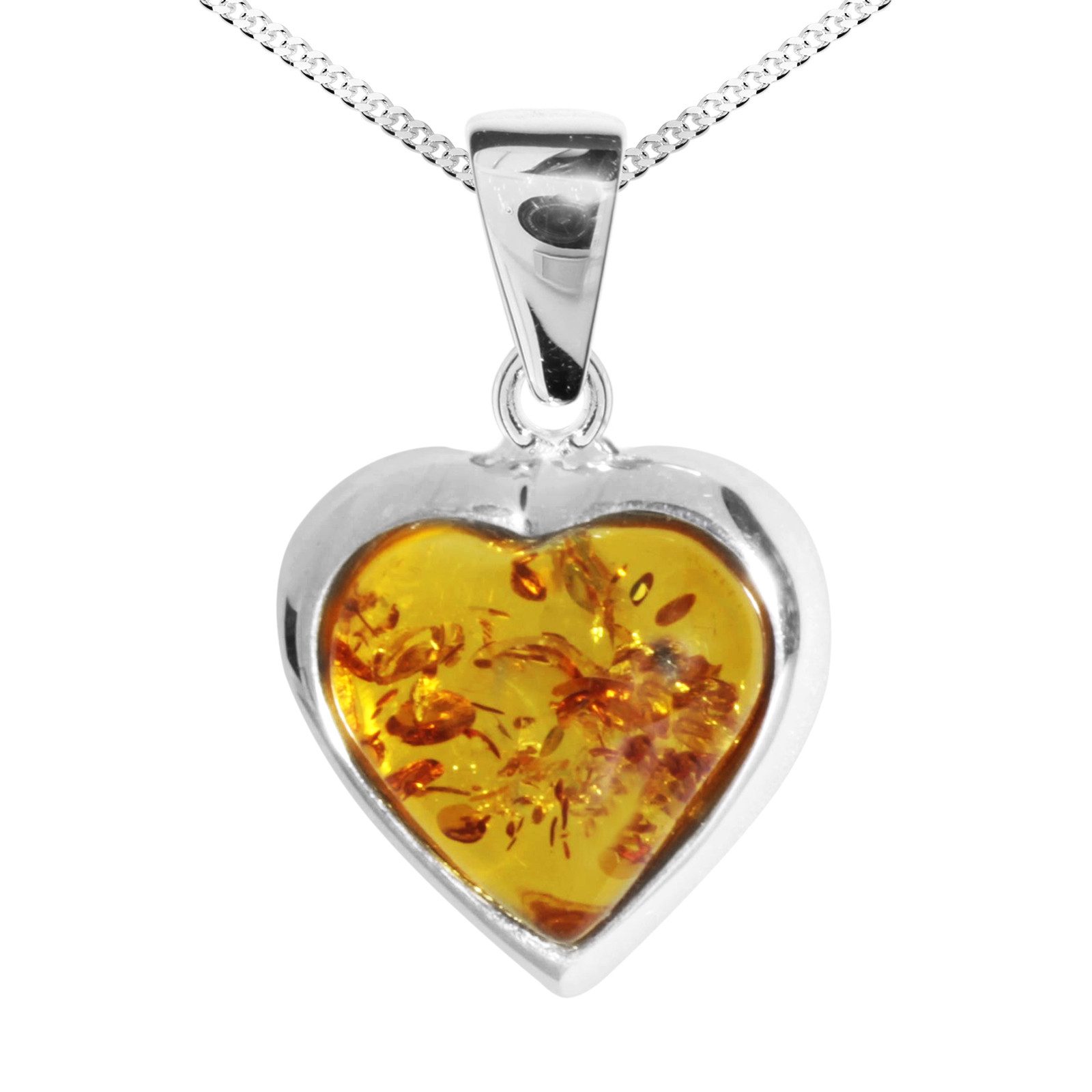 Kette mit Anhänger Ostsee-Schmuck Kette mit Anhänger Herz 14 mm