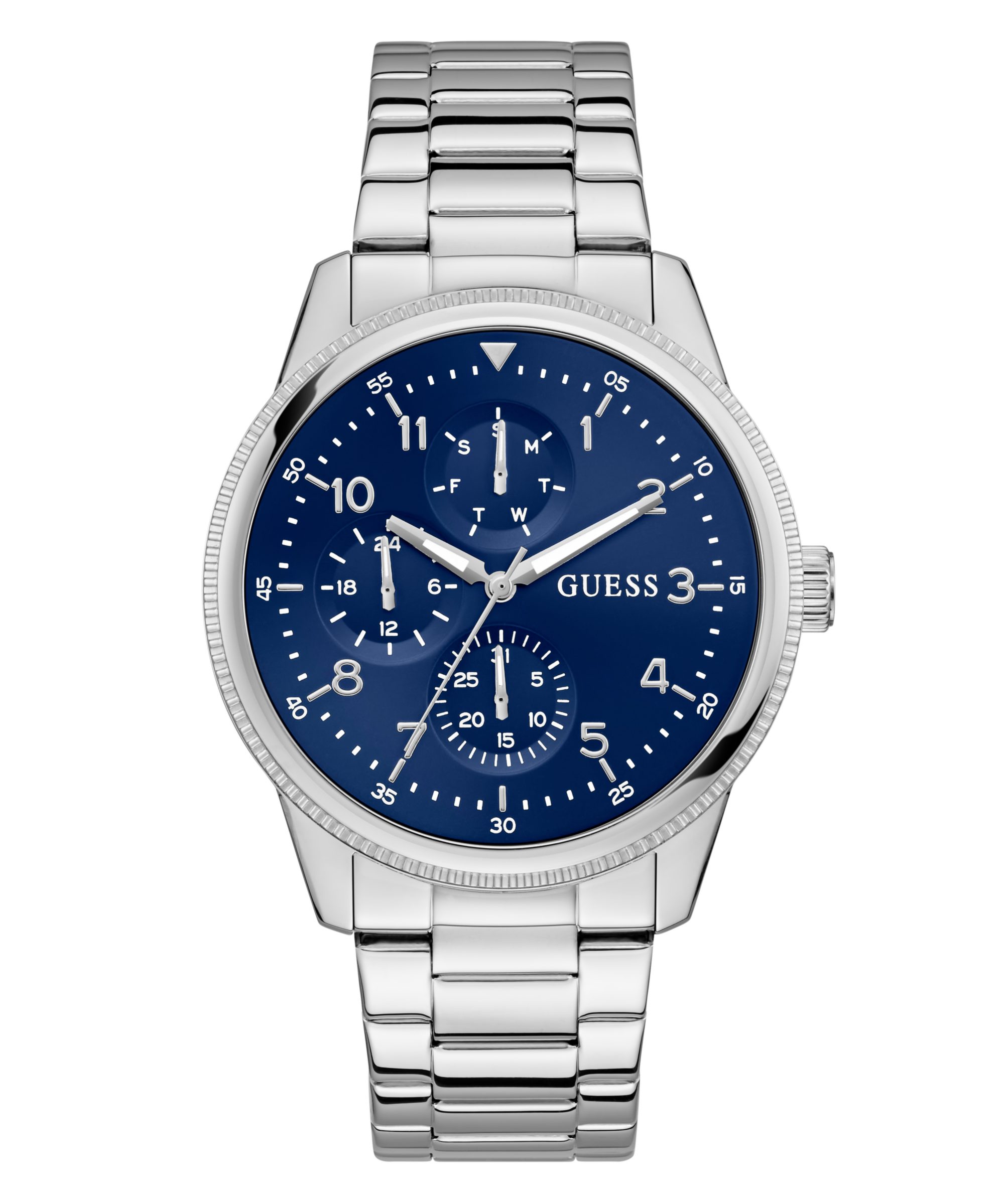Guess Multifunktionsuhr IAN GW0970G1, Quarzuhr, Armbanduhr, Herrenuhr, Edelstahlarmband, Datum