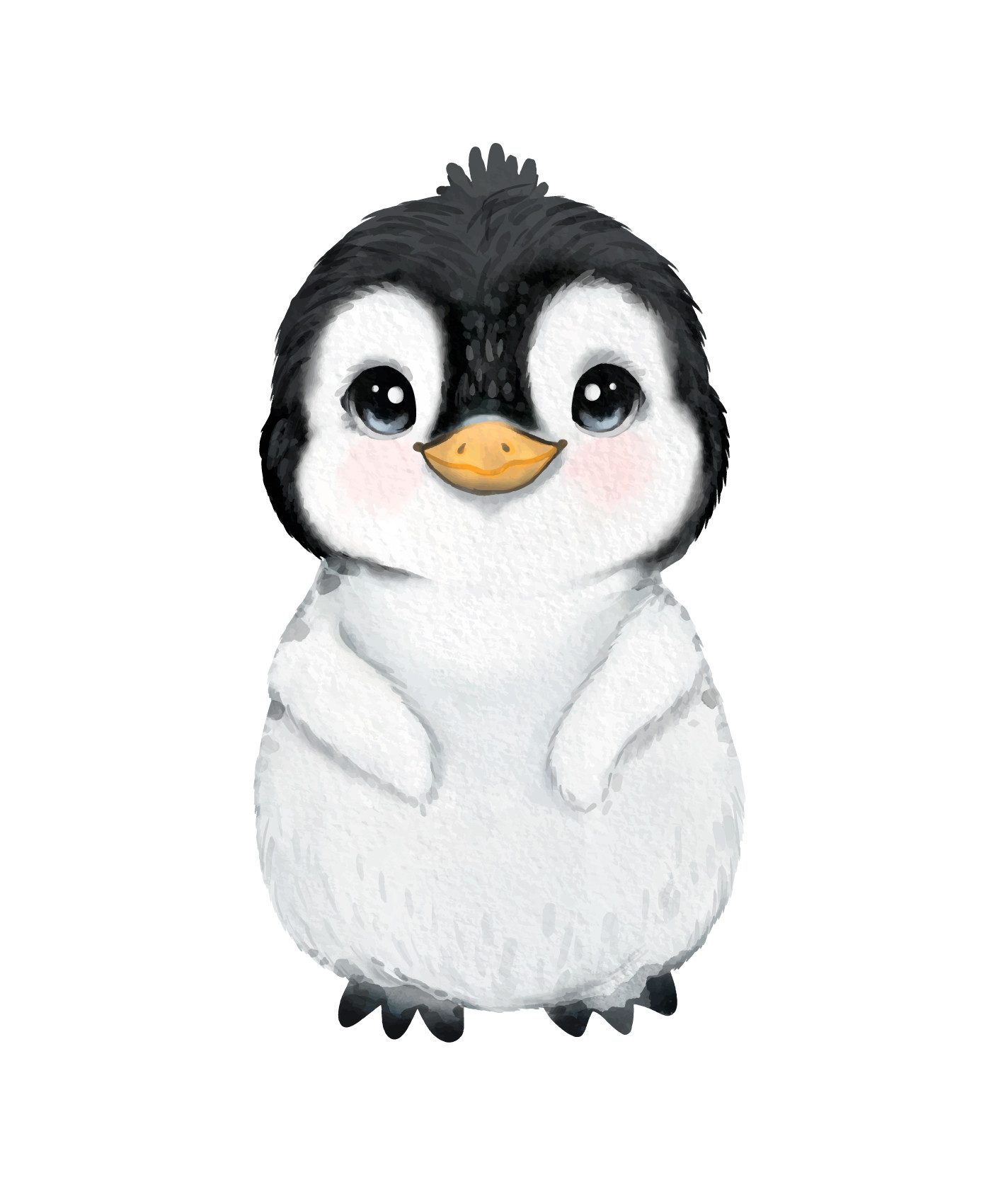 Lüttenhütt Bild mit Rahmen oder Poster, Süßer Pinguin, Fantasy, Pinguine, Tiere (1 St), HD Premium Druck