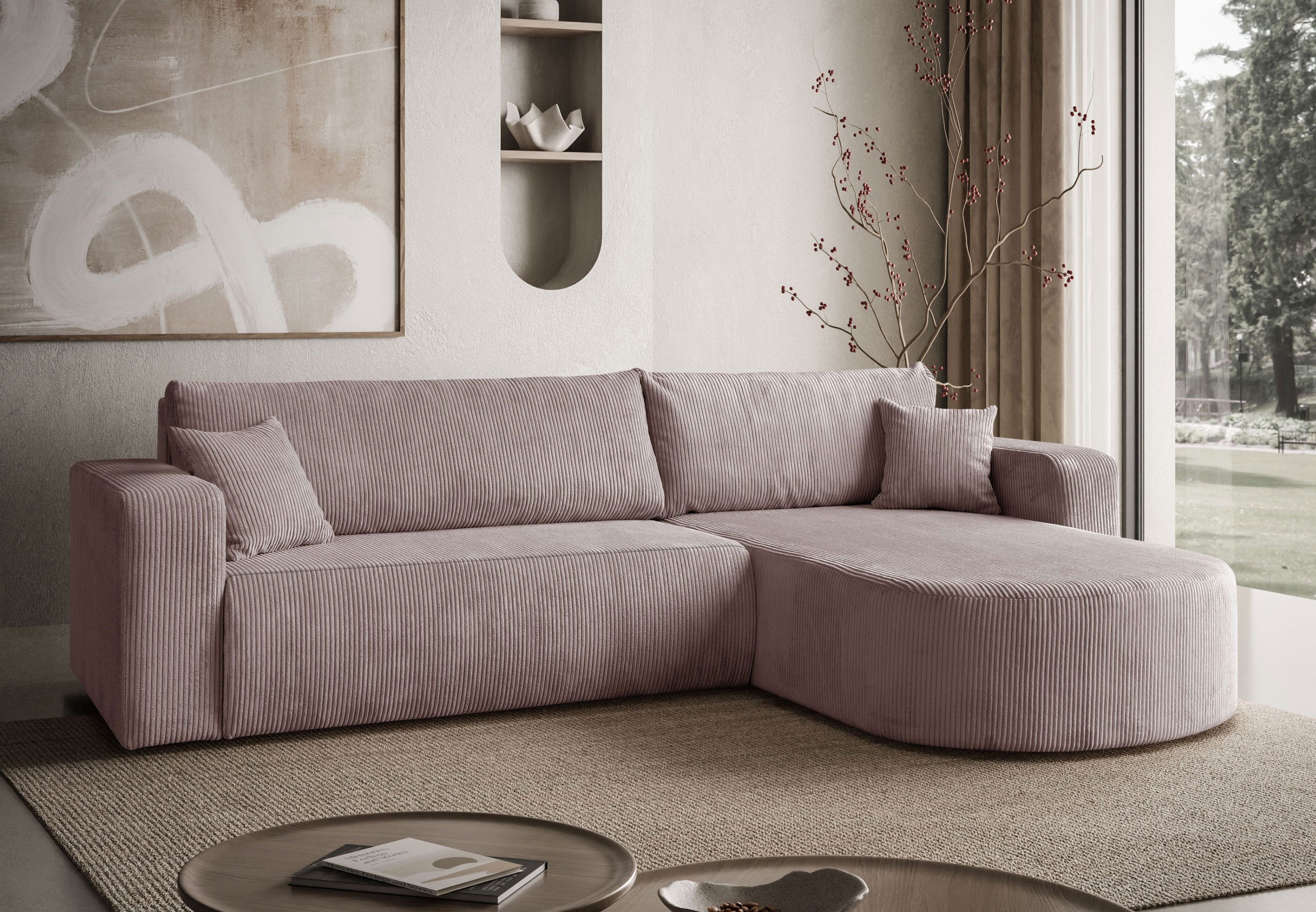 Lookway Ecksofa SOPRANO mit Schlaffunktion und Bettkasten, Schlaffunktion