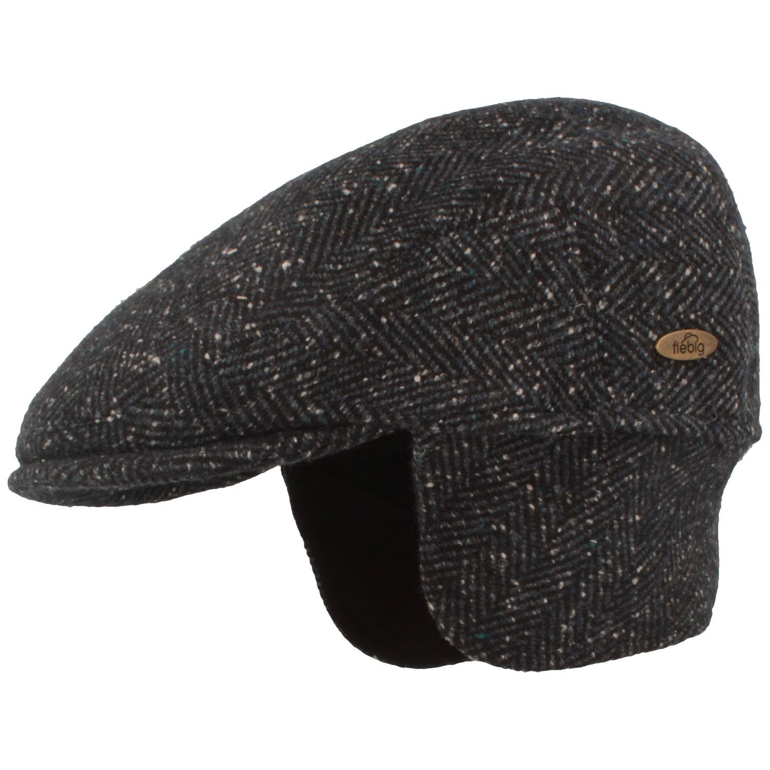 Fiebig Schiebermütze im Fischgrätmuster mit Ohrenschutz günstig online kaufen