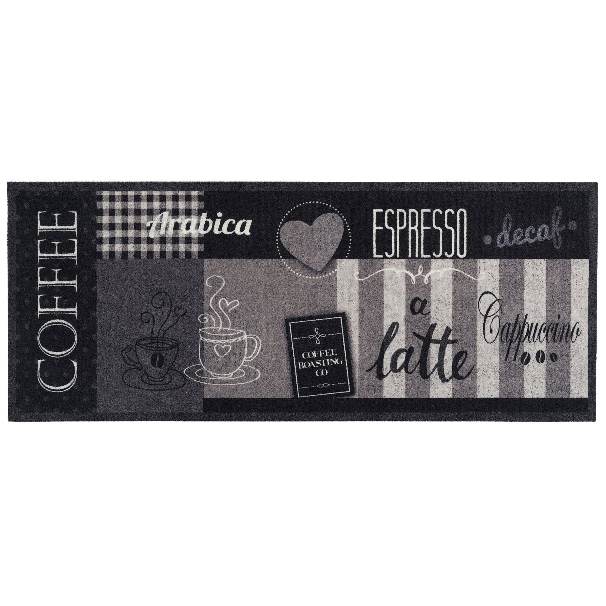 Pergamon Küchenläufer Küchenläufer Teppich Trendy Coffee Anthrazit, Rechtec günstig online kaufen