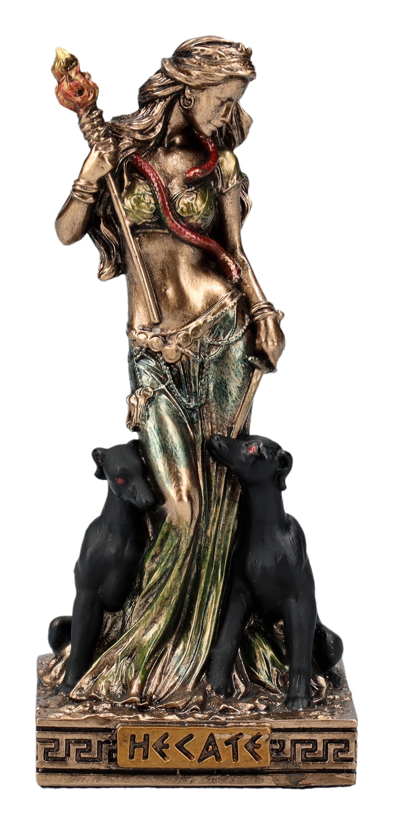 Figuren Shop GmbH Dekofigur Hekate Figur klein - Mondgöttin mit Hunden - De günstig online kaufen