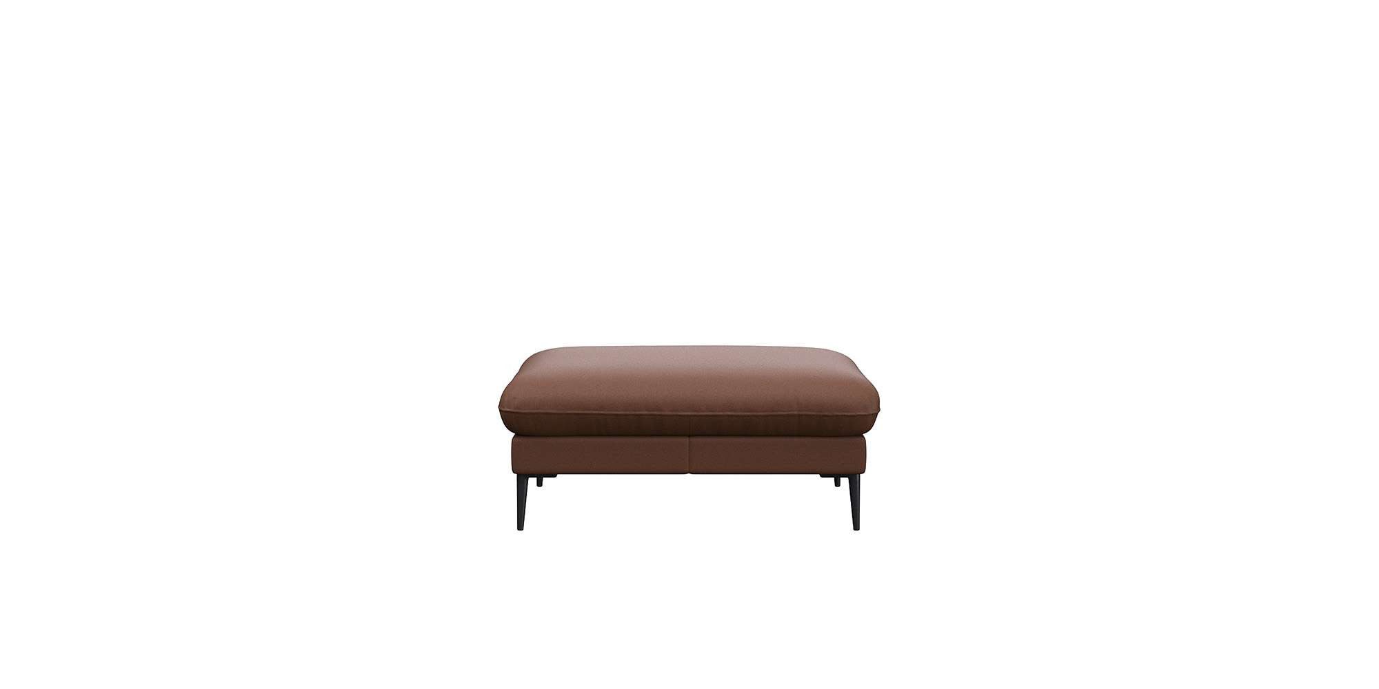 FLEXLUX Pouf Salino, Fußhocker, Sitzhocker, Polsterhocker, Kaltschaum & Stahl-Wellen, Füsse Schwarz