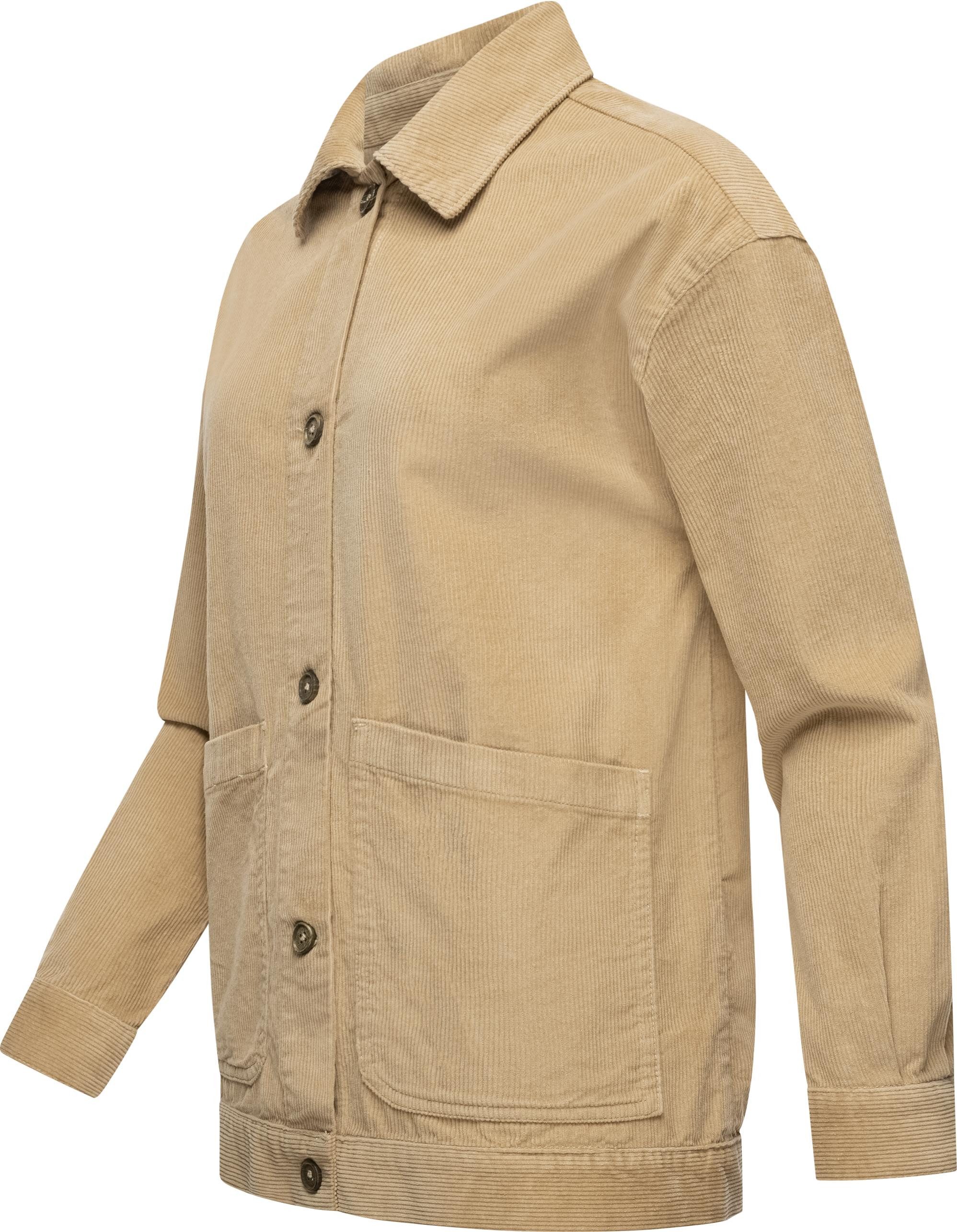 Ragwear Cordjacke Ennea Leichte Damen Übergangsjacke aus Kord