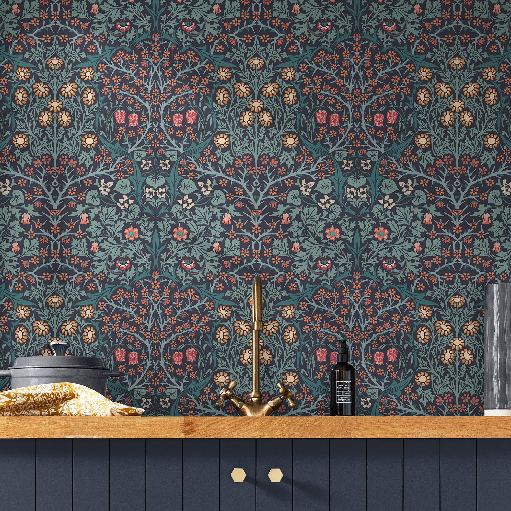 WILLIAM MORRIS AT HOME Vliestapete Blackthorn, glatt, Retro, (1 St), Designer Tapete, 10mx52cm (ca. 5m2)