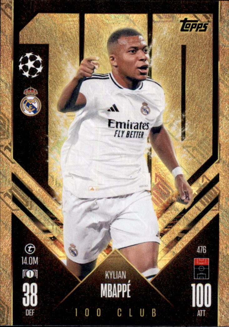 Topps Sammelkarte 476 - Kylian Mbappe - 100 Club - 2024/2025