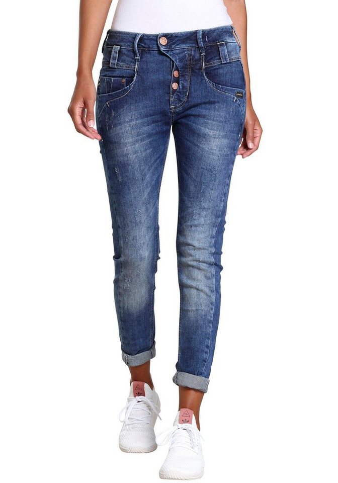 GANG Slim-fit-Jeans 94MARGE mit besonderem 4-Knopf-Verschluss, Slim fit  Jeans mit tief sitzendem Schritt und niedriger Leibhöhe