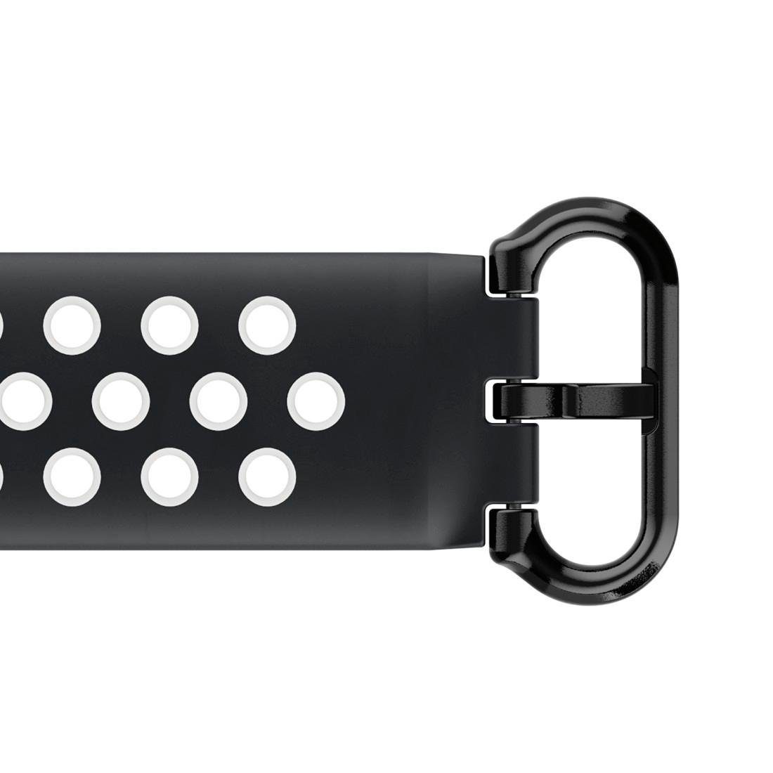 Hama Smartwatch-Armband Ersatzarmband für Fitbit 3/4/Sense cm/21 schwarz Silikon, (2), 22 cm Versa