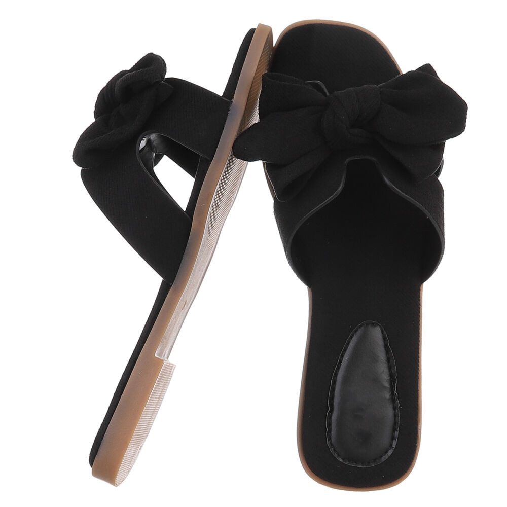 Ital-Design Schwarze Damen Sandalen mit Knoten günstig online kaufen