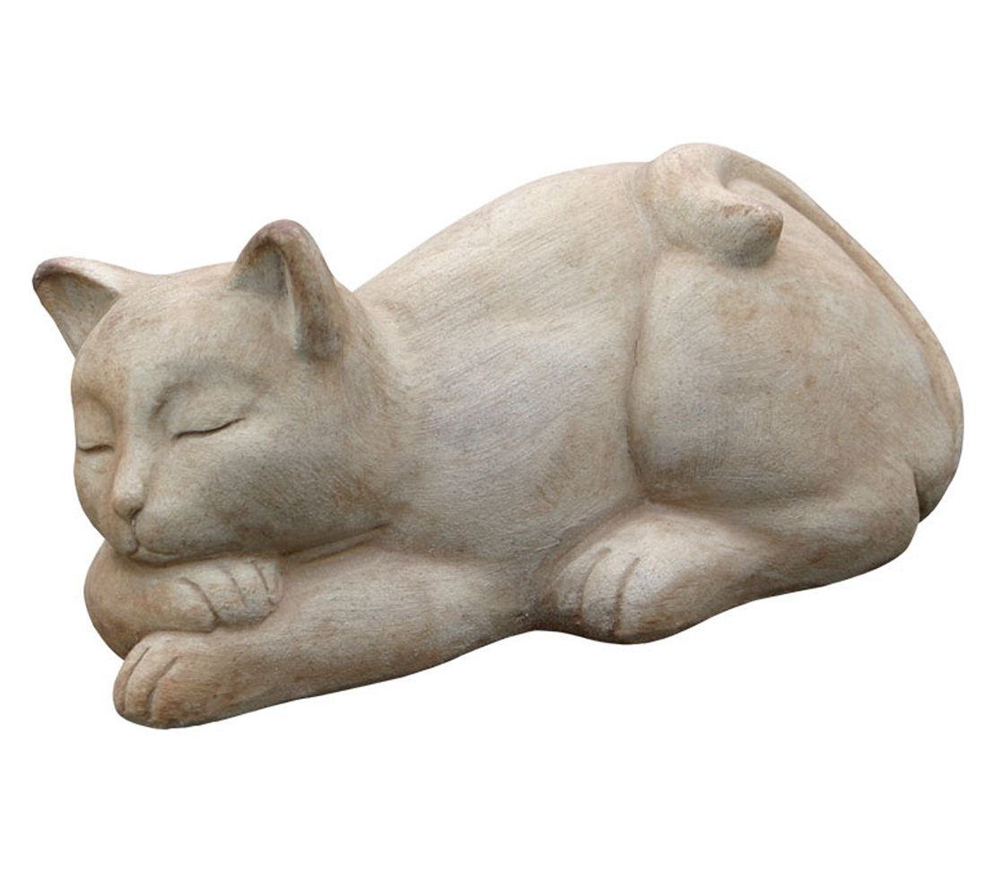 Dehner Gartenfigur Dekofigur Katze, 32 x 17 x 14 cm, Terrakotta