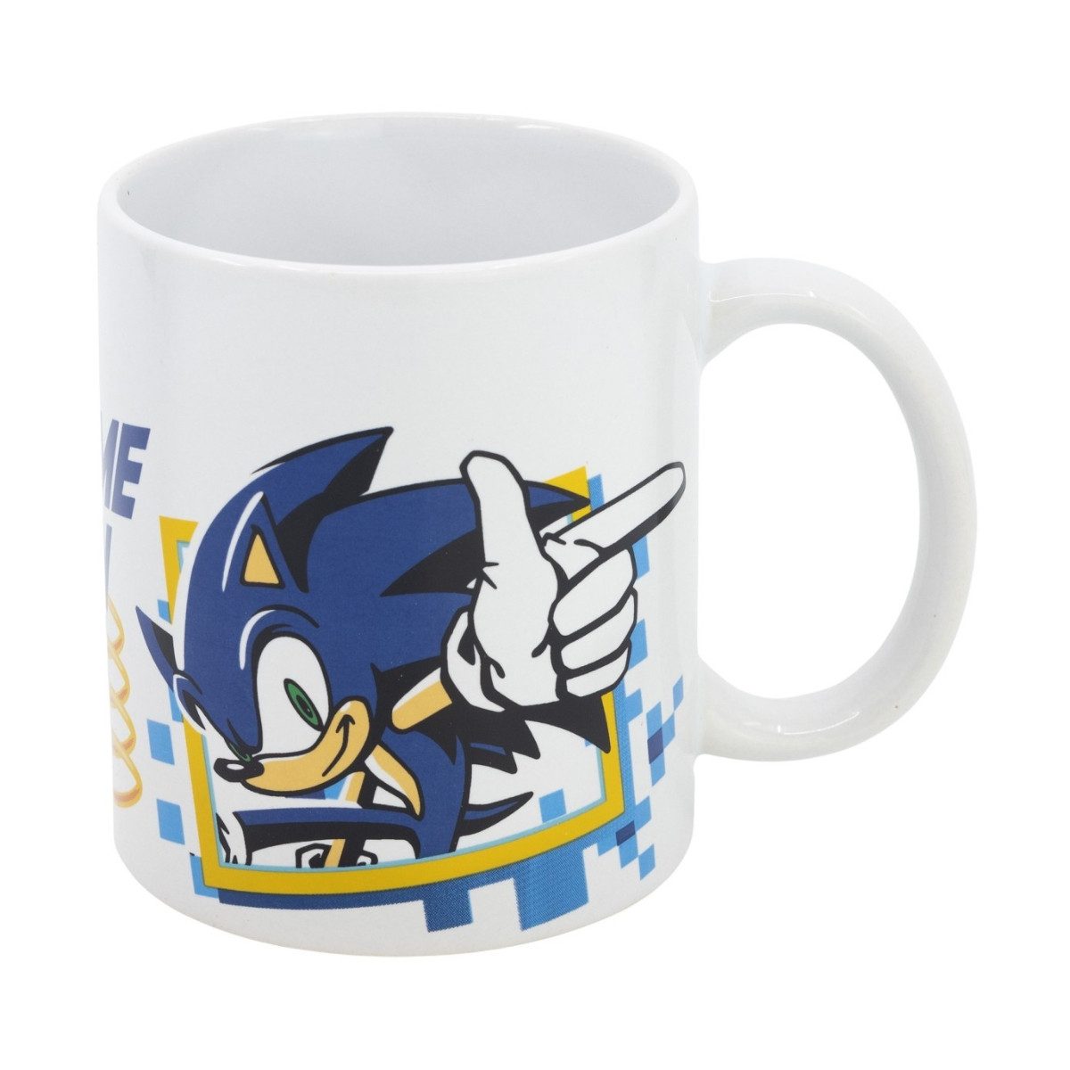 Sonic The Hedgehog Tasse 325 ml für Kaffee Tee Kakao und Sammlung, Keramik