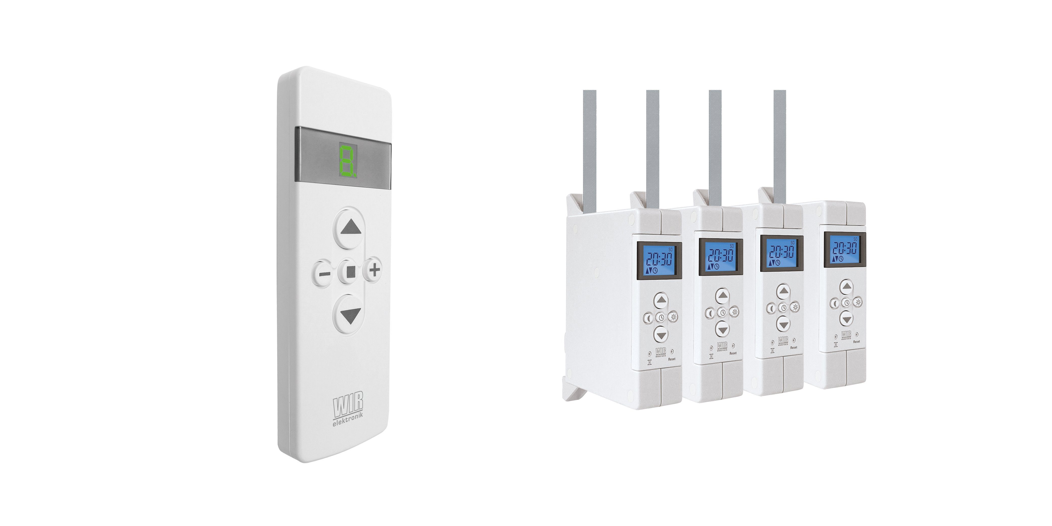 WIR elektronik Rollladenmotor eWickler compact eW540-M Funk für 12-15 mm Gurtbreite, mit Funk, Schwenkbar, 9 kg Zugkraft, + 1x Fernbedienung FB-9
