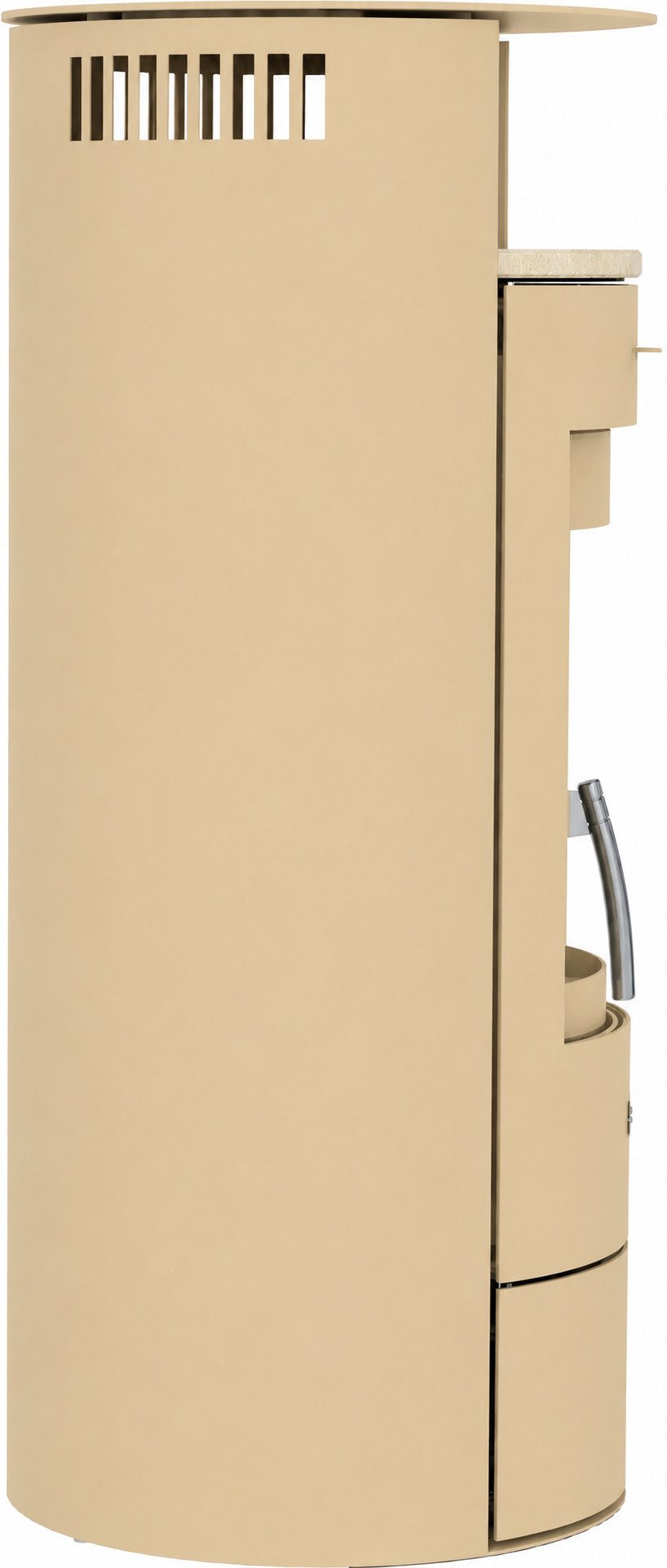 Hanseatic Kaminofen PIACENZA Stahl beige, Lieferung bis ins Wohnzimmer, 6,7 kW, Zeitbrand, NEU und Exklusiv