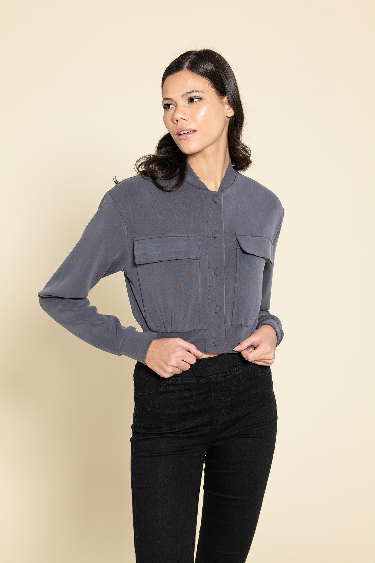 For You Moda Куртки блейзер Antrasit Cupra Bomberjacke