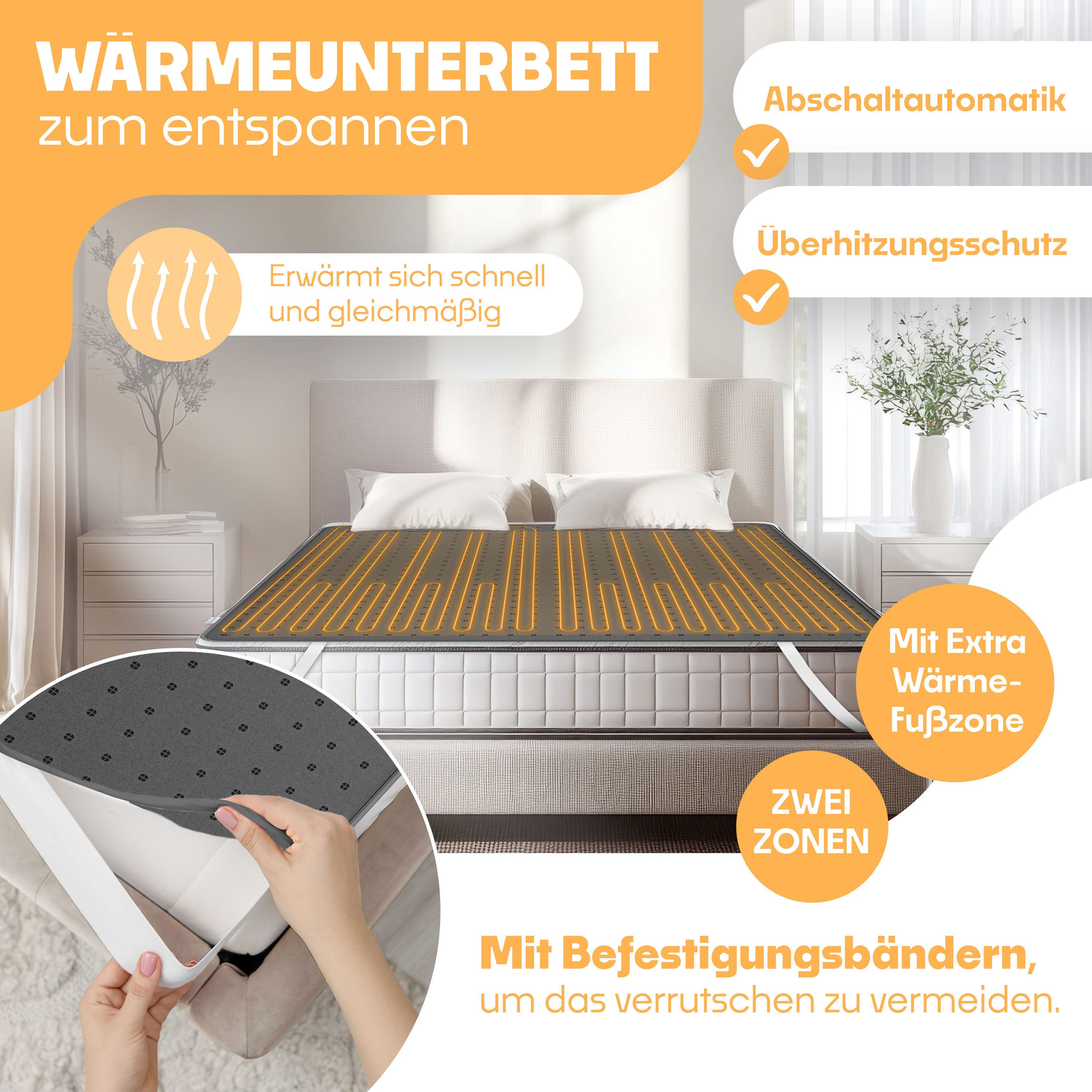 KESSER Wärmeunterbett, Wärmeunterbett mit Abschaltautomatik Fernbedienung H günstig online kaufen