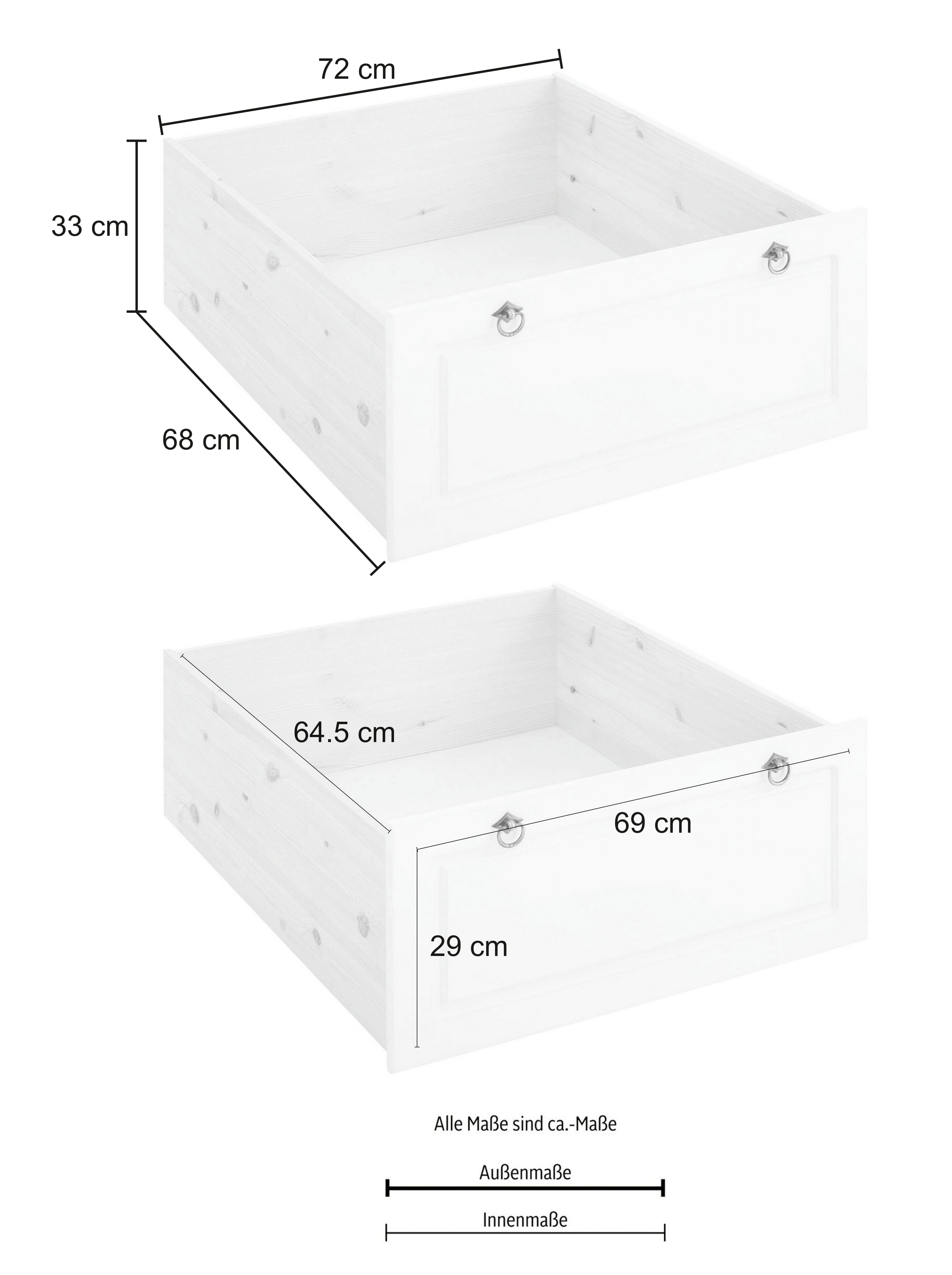 OTTO home Schubkasten Tessin (Set, 2 St), Bettschubladen auf Rollen, passend für das OTTO HOME Bett Tessin