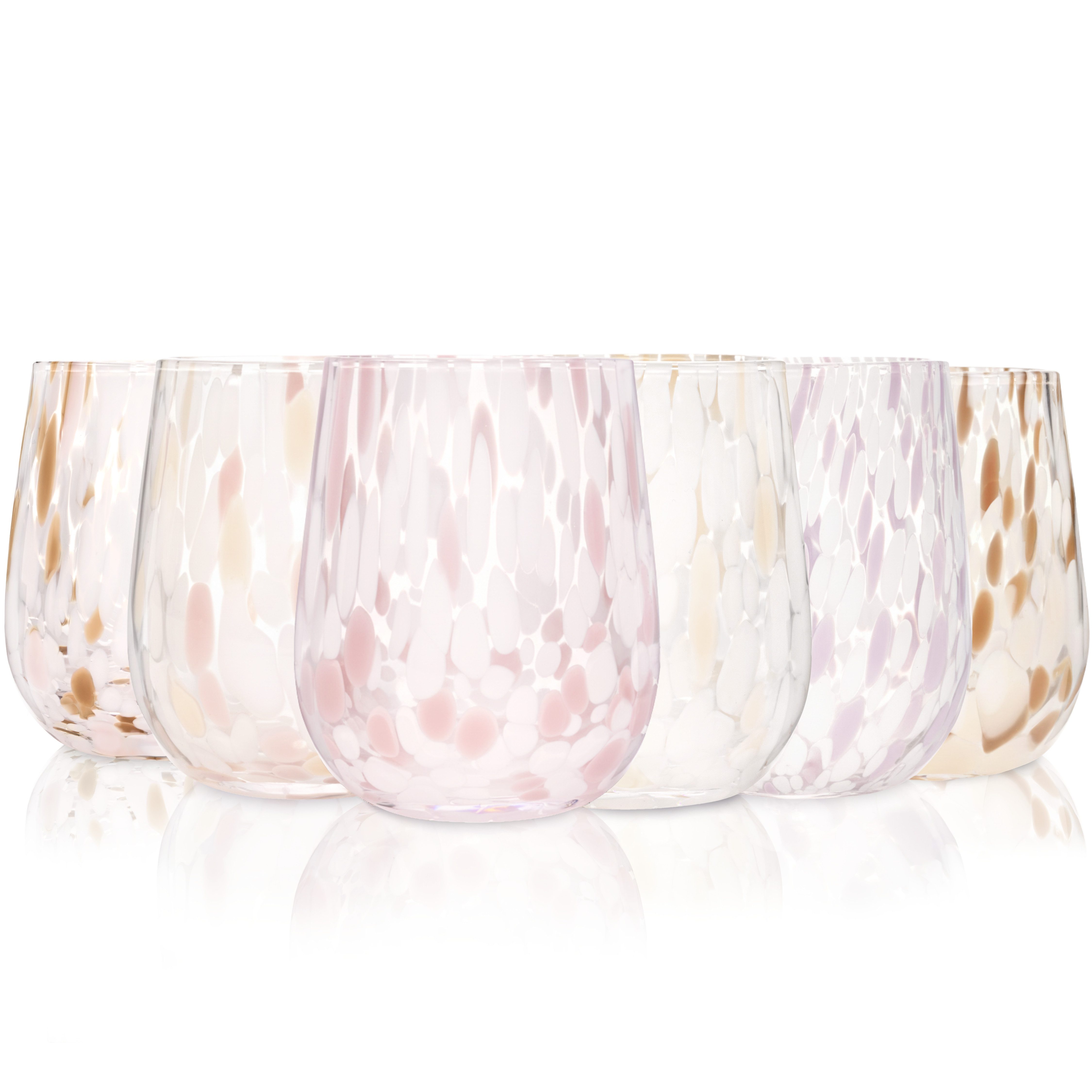 SÄNGER Стекло-Set Curacao, 6-tlg., Glas, 6x Trinkgläser Curacao mit Punkten, Füllmenge 320ml, mehrfarbig