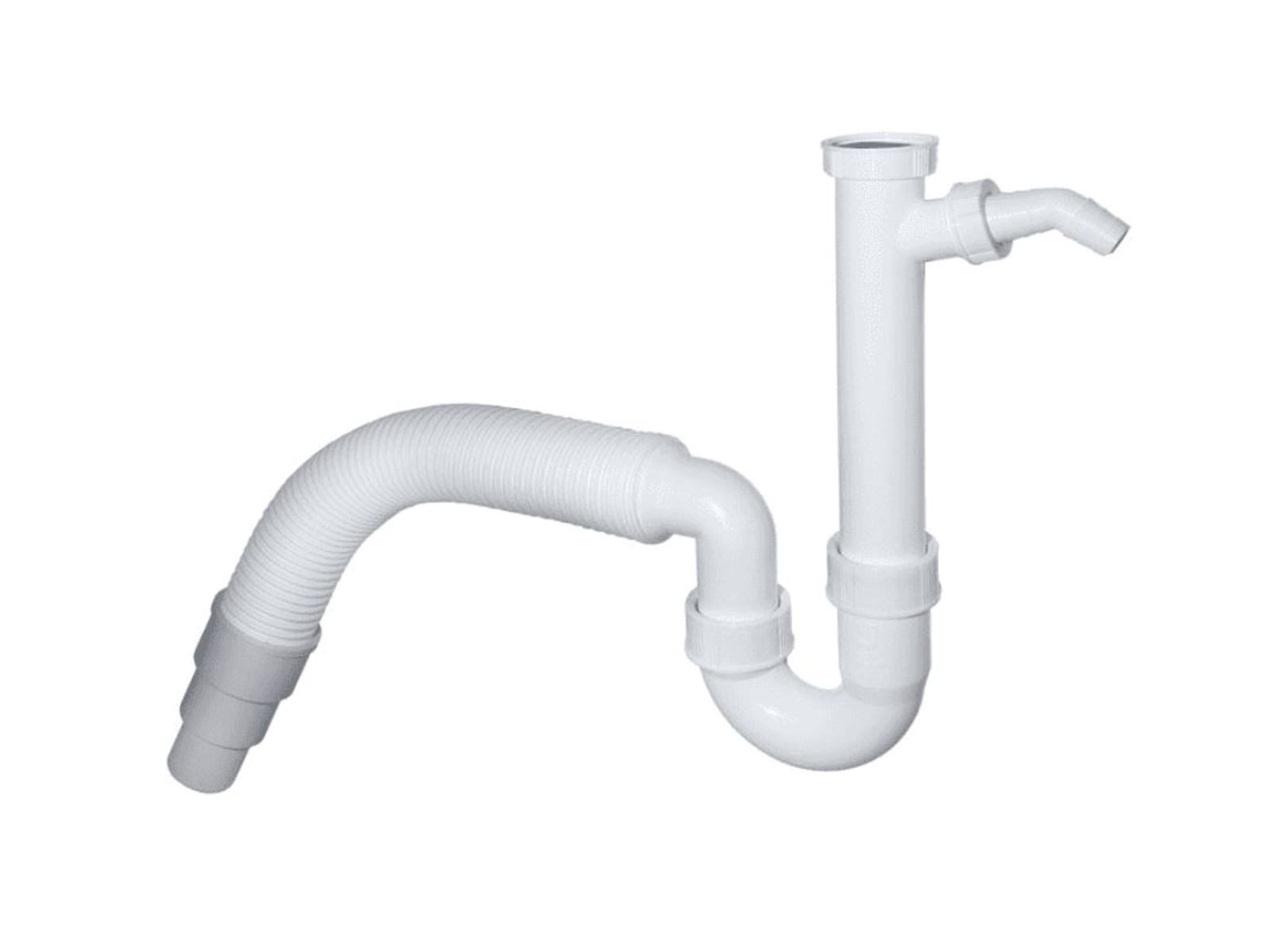 Siphon Rohrgeruchverschluss G1 1/2x40/50 flexibel Schlauch und Geräteanschl.