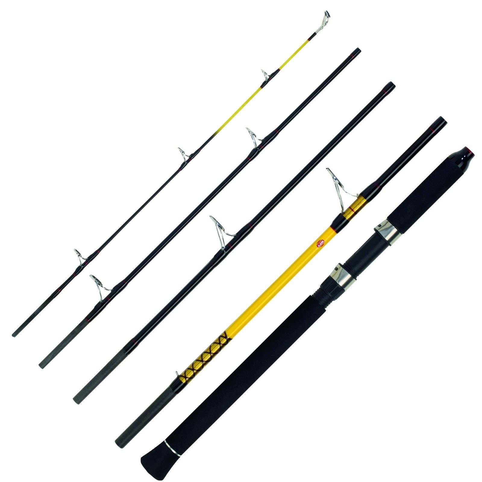 WFT Reiserute, (5-tlg), WFT Never Crack Big Fish 2,40m 150-700g 5 Teile Meeresrute Reiserute
