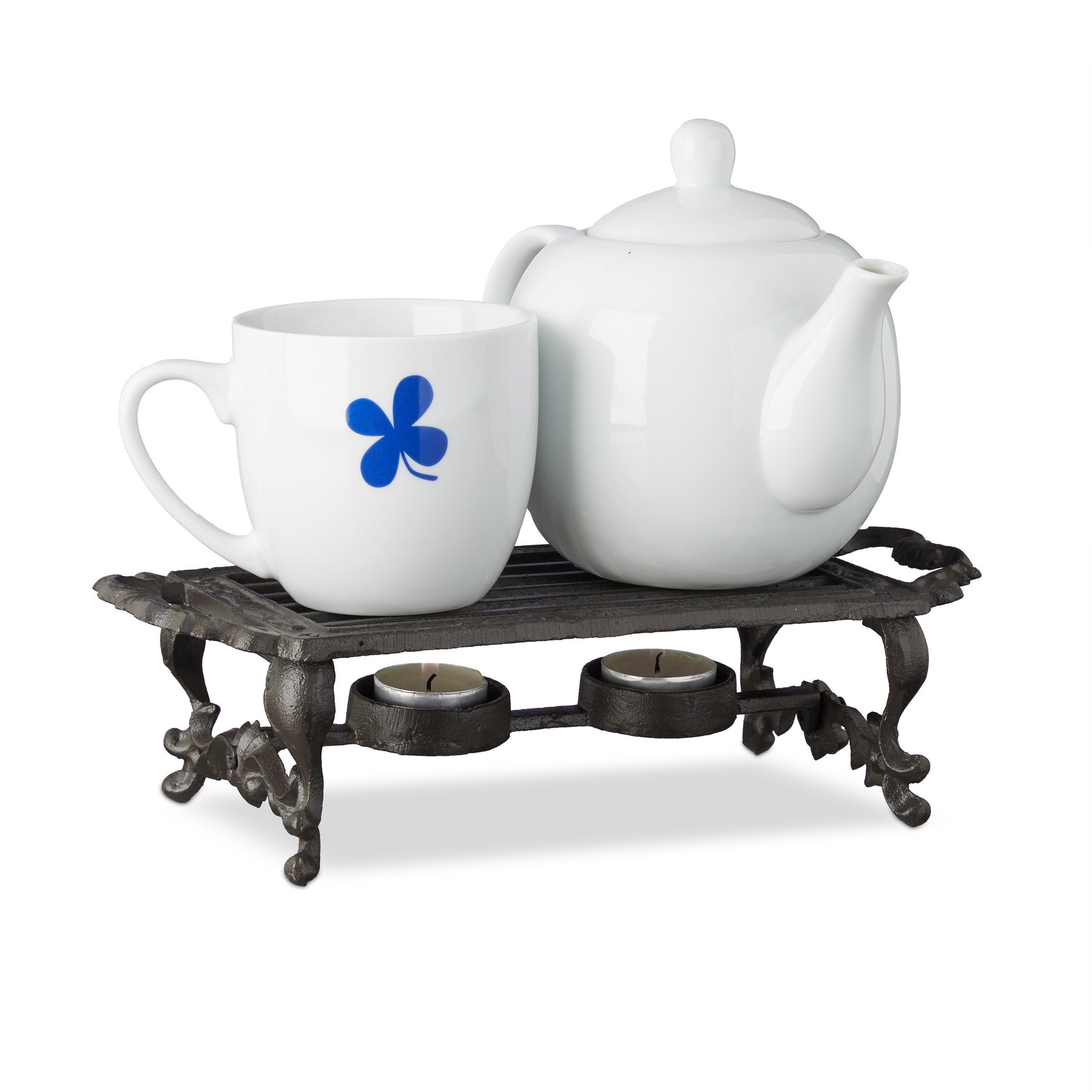 relaxdays Подогреватели Warmhalteplatte Gusseisen