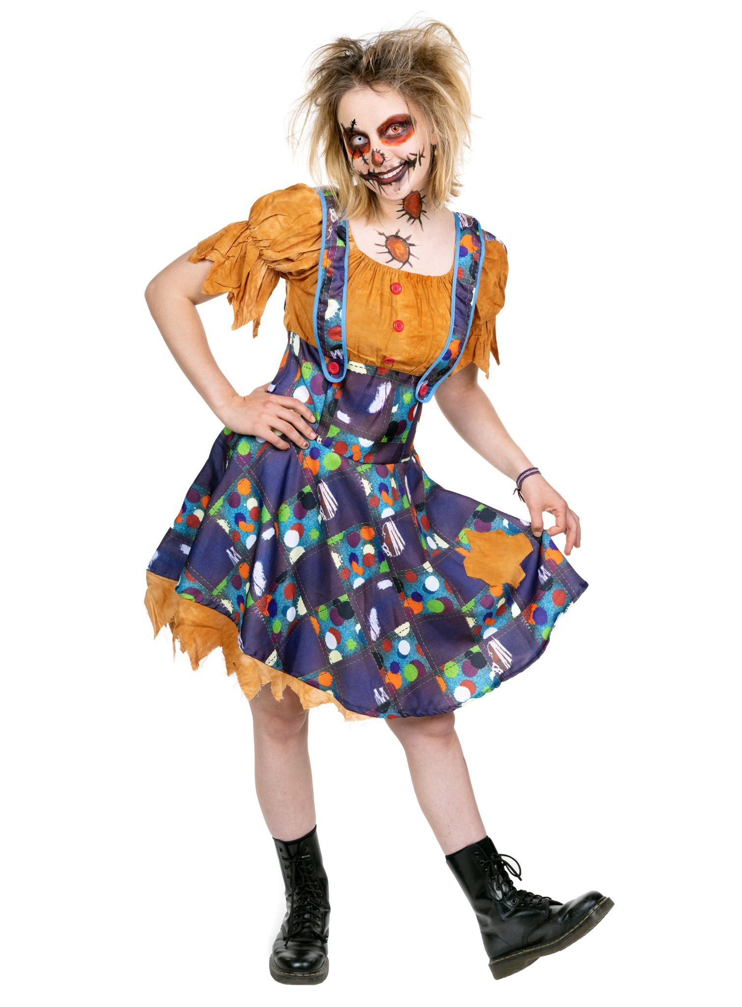 Metamorph Zombie-Kostüm Vogelscheuche Kostüm für Damen