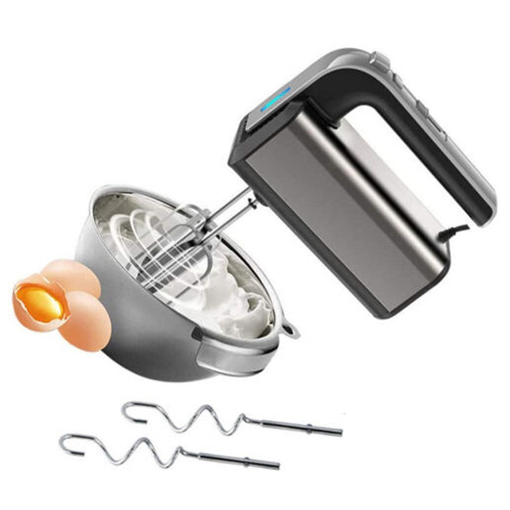 Handmixer 800W 3in1 Edelstahl Handmixer Turbofunktion mit Teighaken Schneebesen