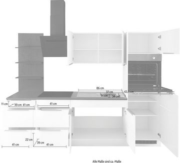 Kochstation Küchenzeile KS-Brindisi, ohne Geräte, Breite 270 cm