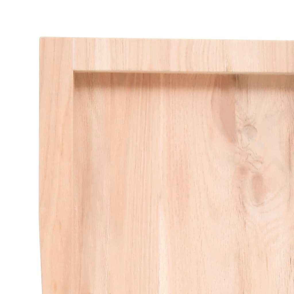 furnicato Tischplatte 60x60x(2-4) cm Massivholz Baumkante St) (1 Unbehandelt