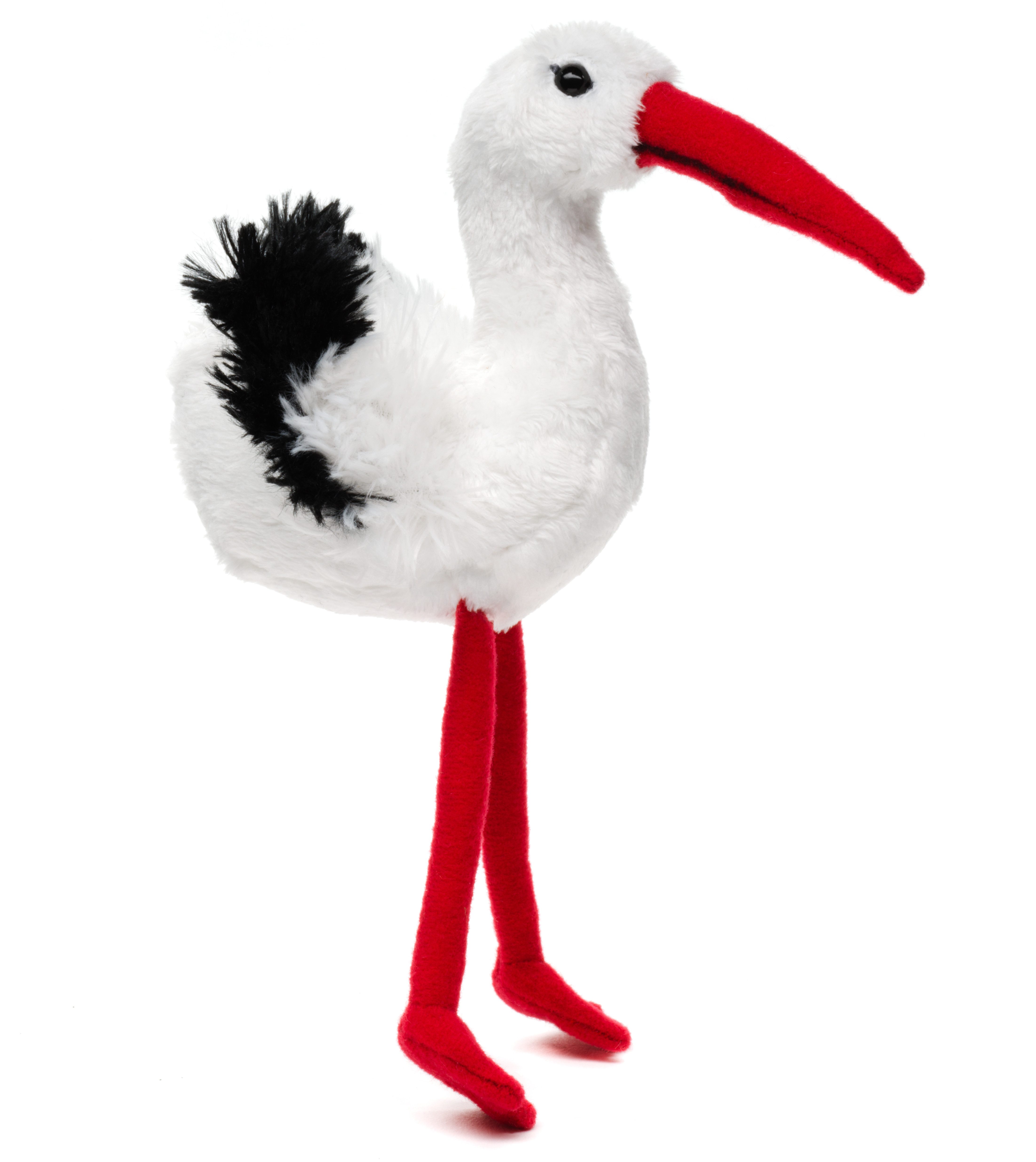 Uni-Toys Kuscheltier Storch Plushie - 19 cm (Höhe) - Plüsch Vogel - Plüschtier, zu 100 % recyceltes Füllmaterial