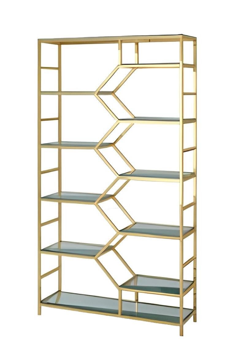 Xlmoebel Regal Designer Luxus Regale in Gold mit Metall Trennwand für Schrank, Hergestellt in Europa