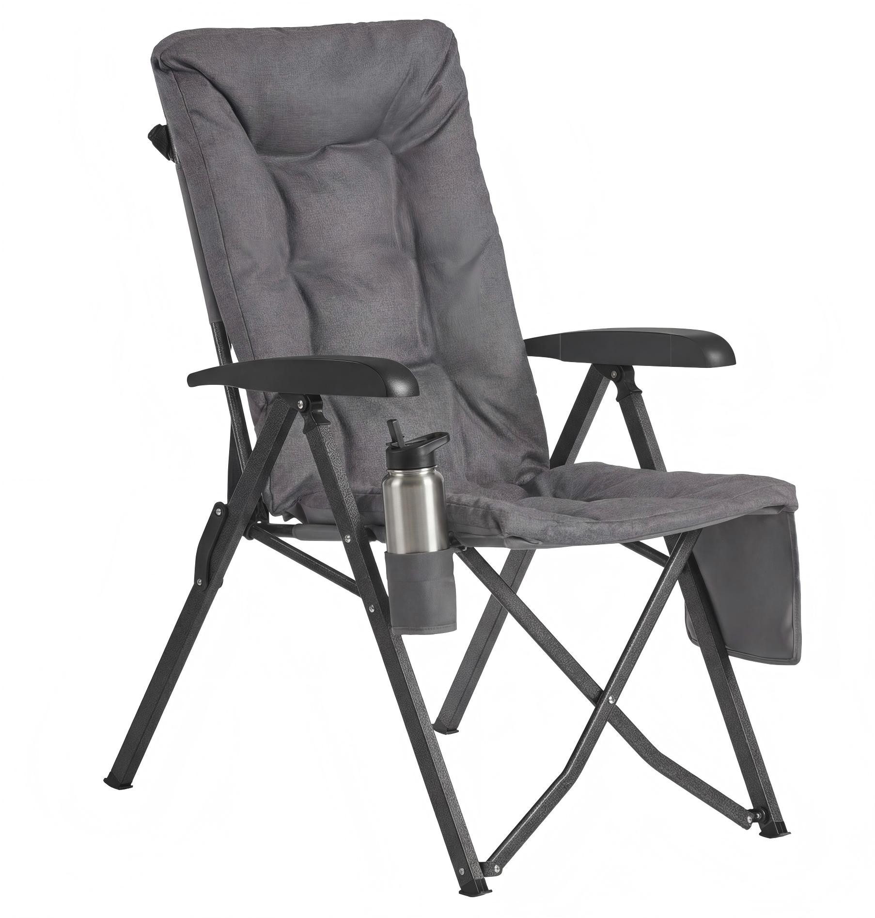 SONGMICS Campingstuhl 90°-150° verstellbare Rückenlehne, mit Polsterung/Tragetasche, 70 x 59,5 x 110 cm, belastbar bis 150 kg