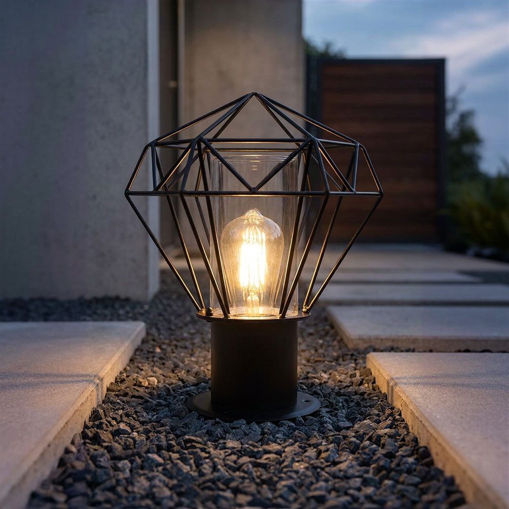 GLOBO LIGHTING Sockelleuchten, Leuchtmittel nicht inklusive, Sockelleuchte Außen Standleuchte Garten schwarz