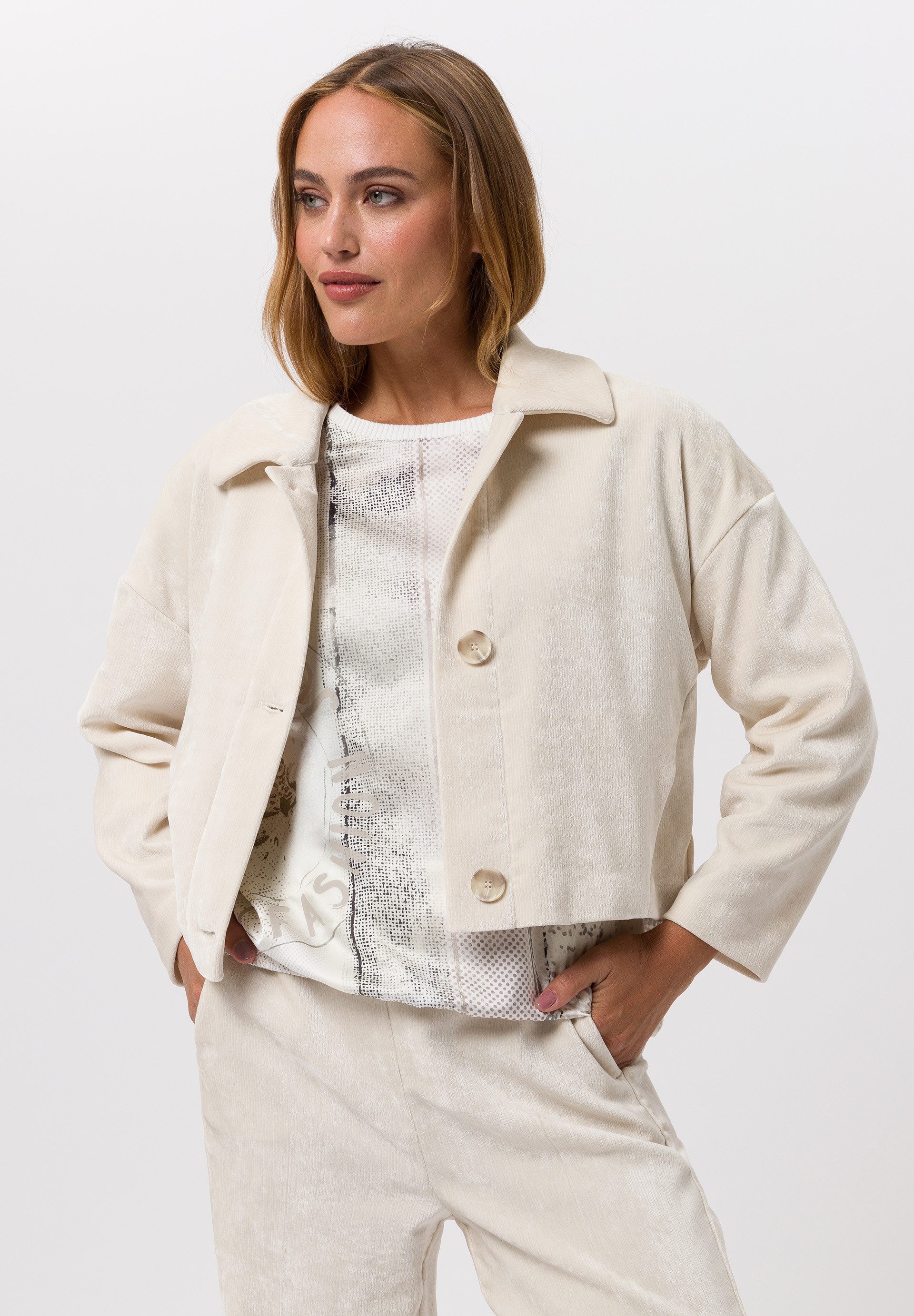 TUZZI Cordjacke mit elastischem Saum mit elastischem Saum