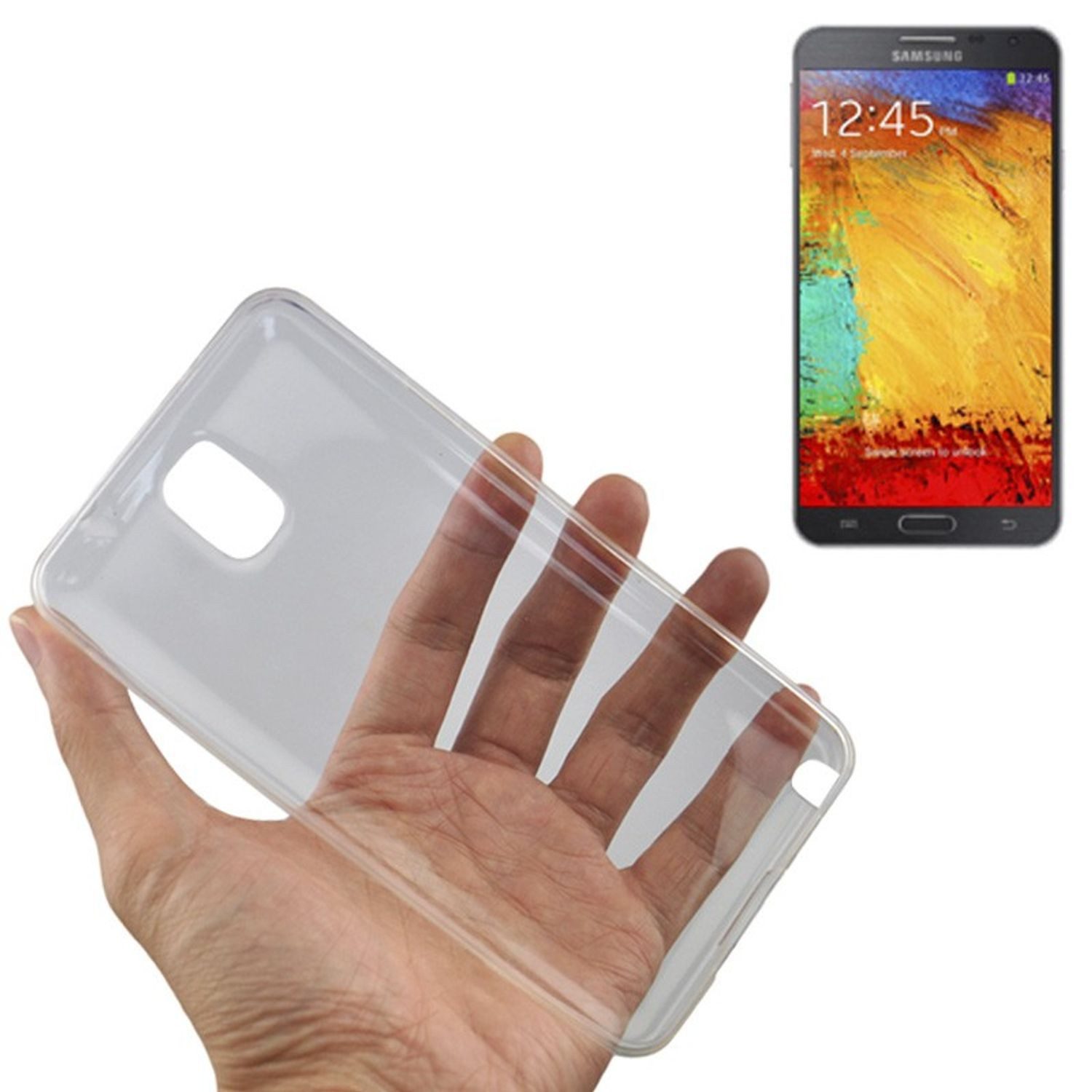 König Design Handyhülle Samsung Galaxy Note 3, Samsung Galaxy Note 3 Handyhülle Ultra Dünn Bumper Backcover Transparent