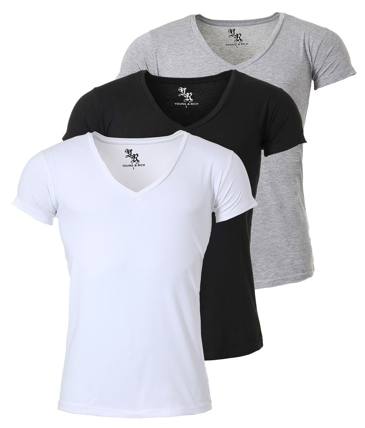 Young & Rich T-Shirt Herren Uni günstig online kaufen