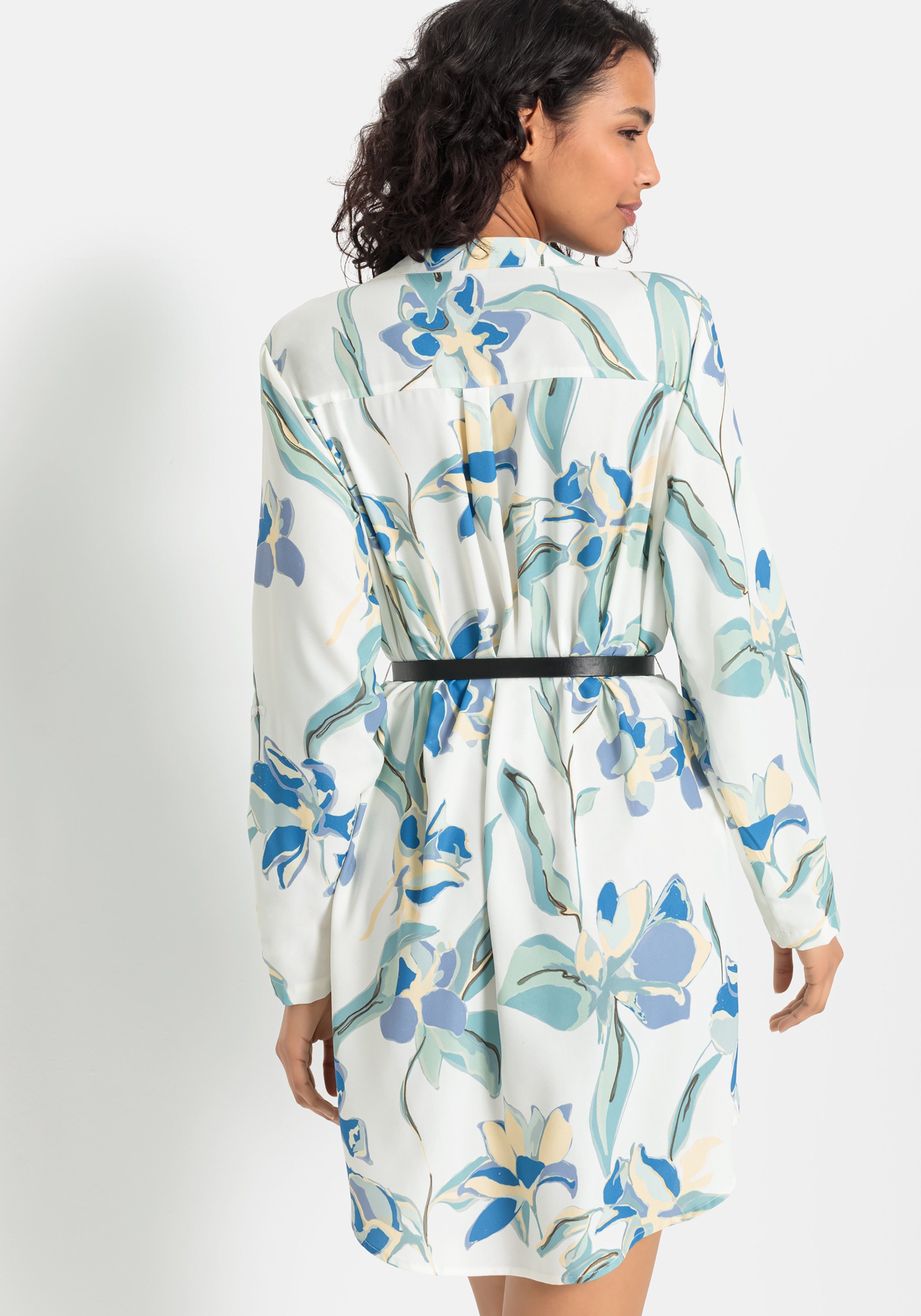 LASCANA Longbluse (mit Gürtel in Lederoptik) günstig online kaufen