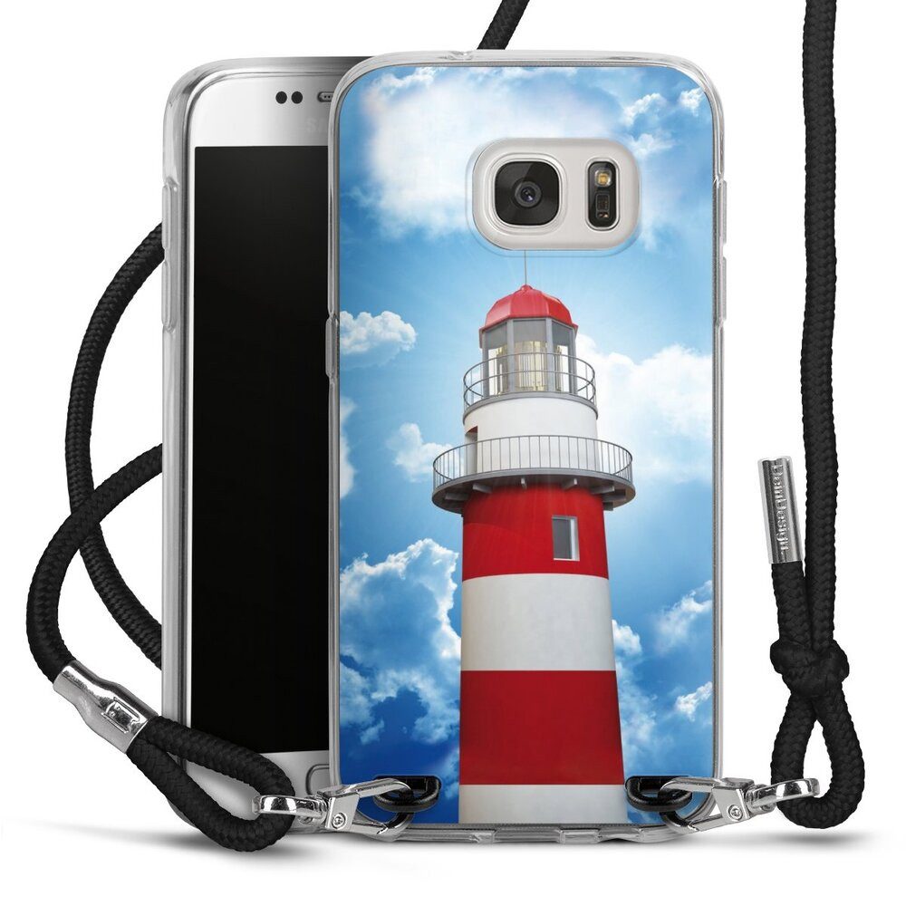 DeinDesign Handyhülle Leuchtturm Wolke Himmel Leuchtturm, Samsung Galaxy S7 Handykette Hülle mit Band Case zum Umhängen